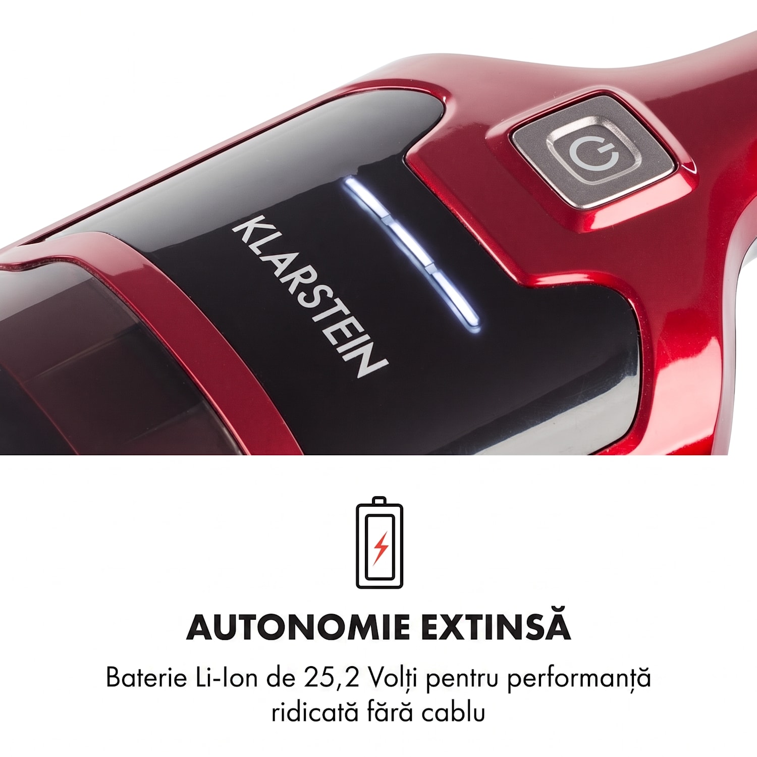 TurboHybrid, aspirator de podea și aspirator de mână, roșu metalic Roșu