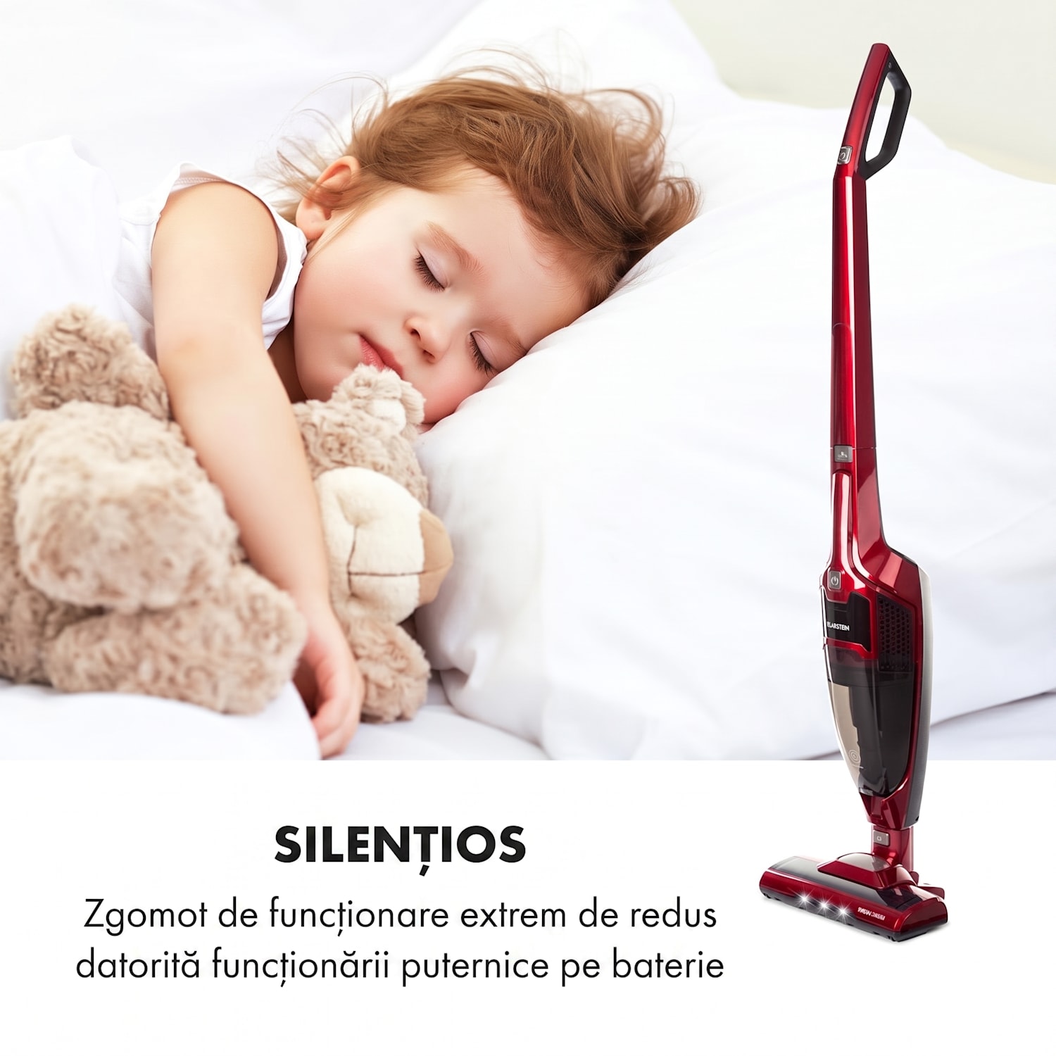 TurboHybrid, aspirator de podea și aspirator de mână, roșu metalic Roșu
