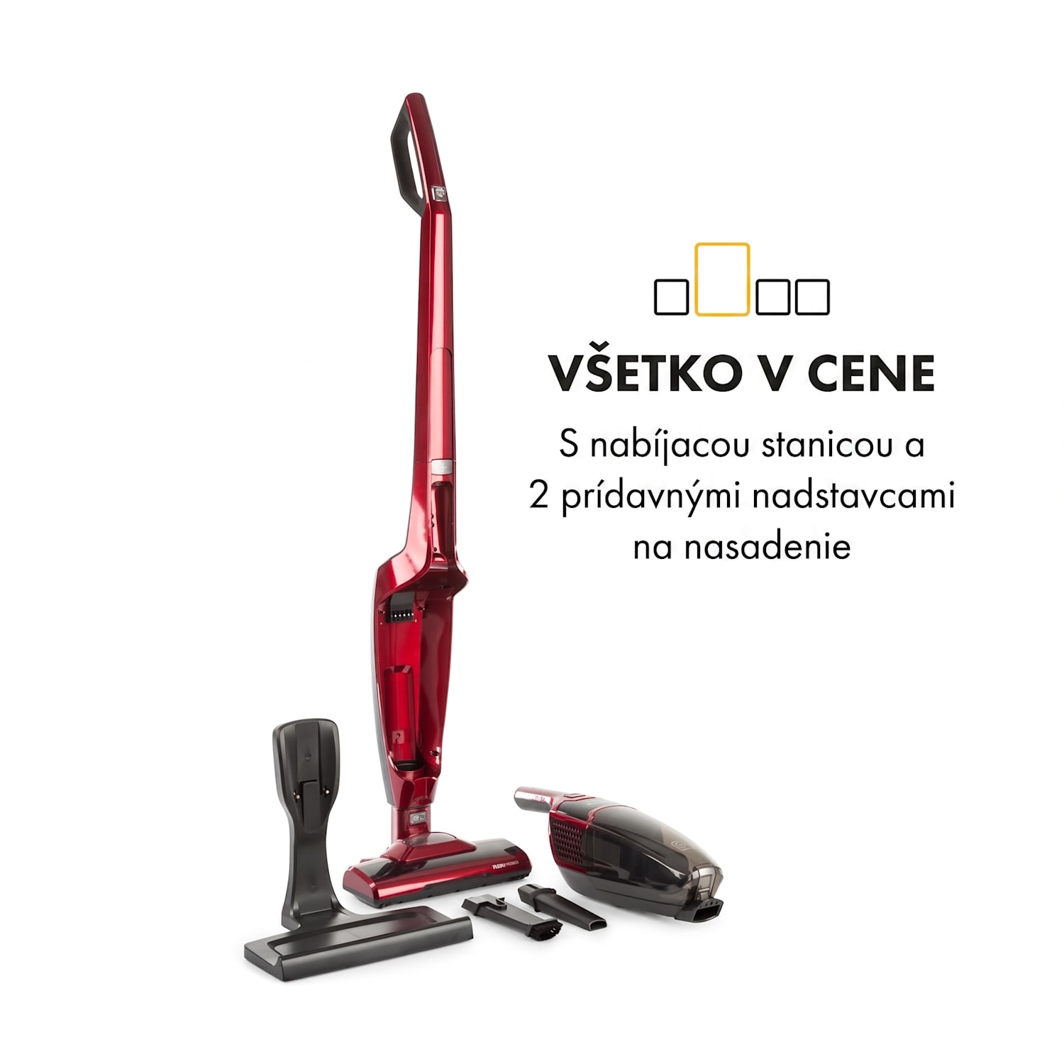 TurboHybrid, vysávač, podlahový a ručný vysávač, metalický červený Červená