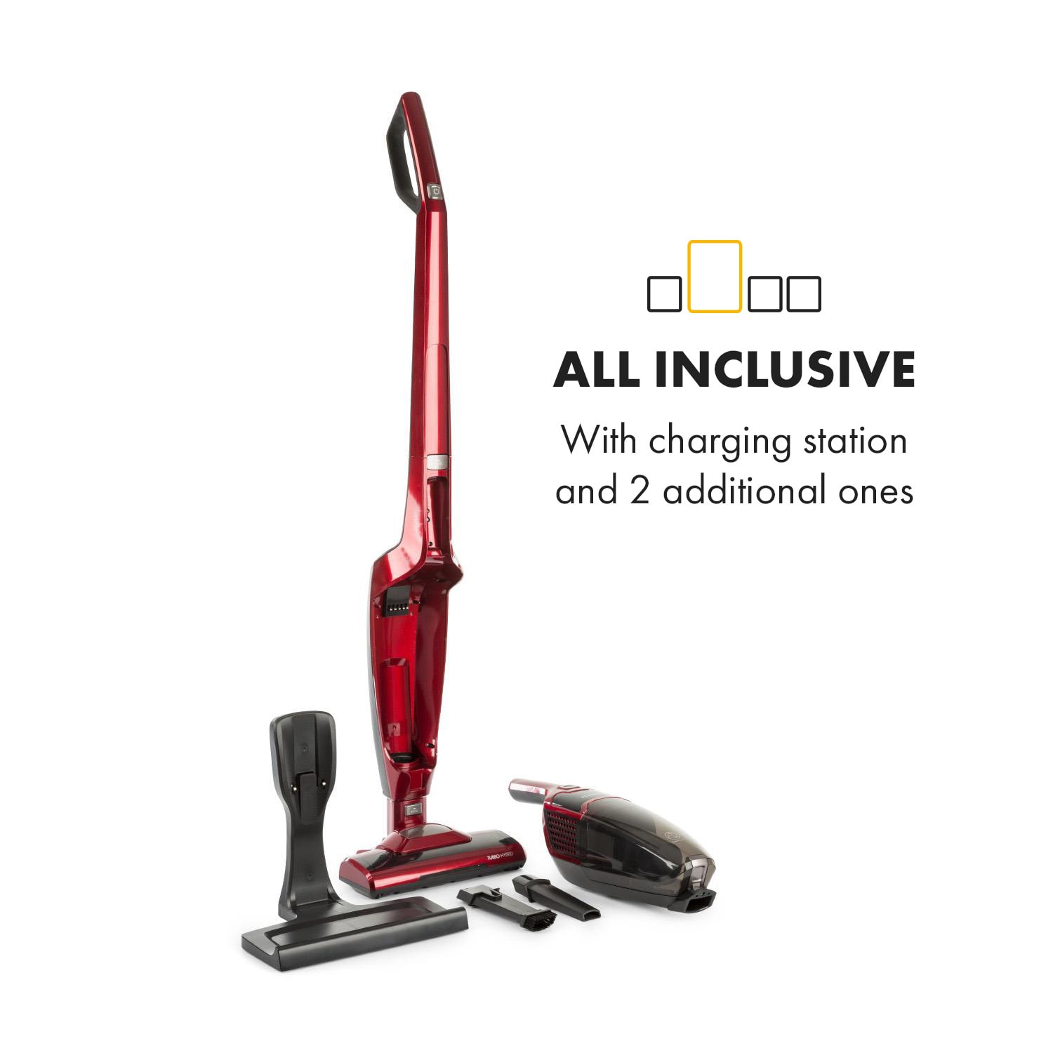 TurboHybrid pölynimuri ja rikkaimuri metallinpunainen Punainen