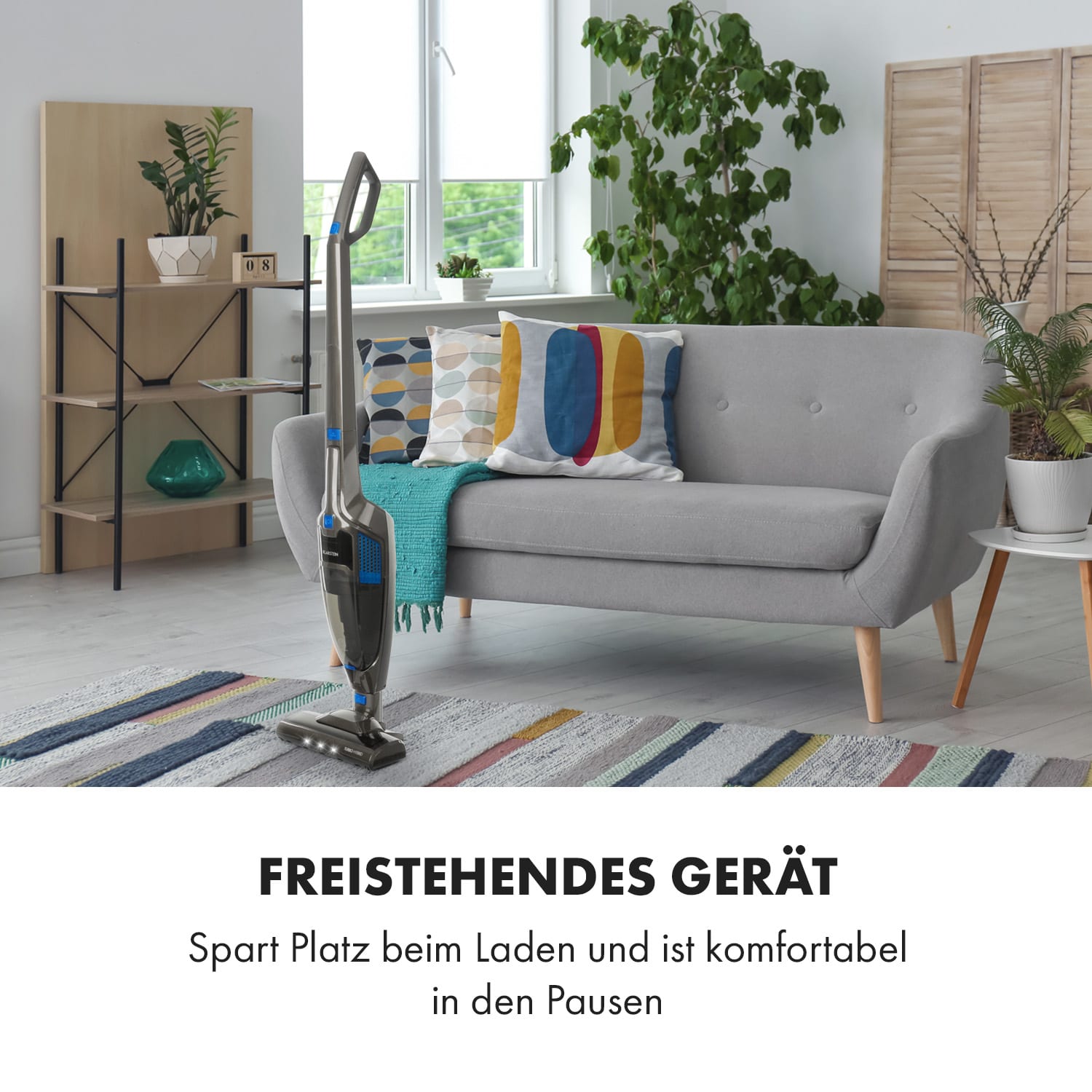 TurboHybrid Staubsauger Boden- und Handstaubsauger anthrazit/blau 