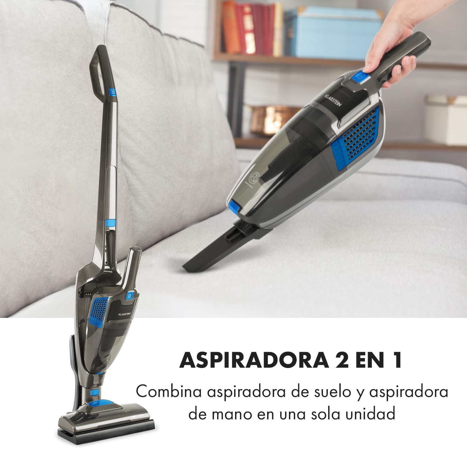 TurboHybrid  Aspiradora de suelo y de mano Antracita/azul Gris Oscuro