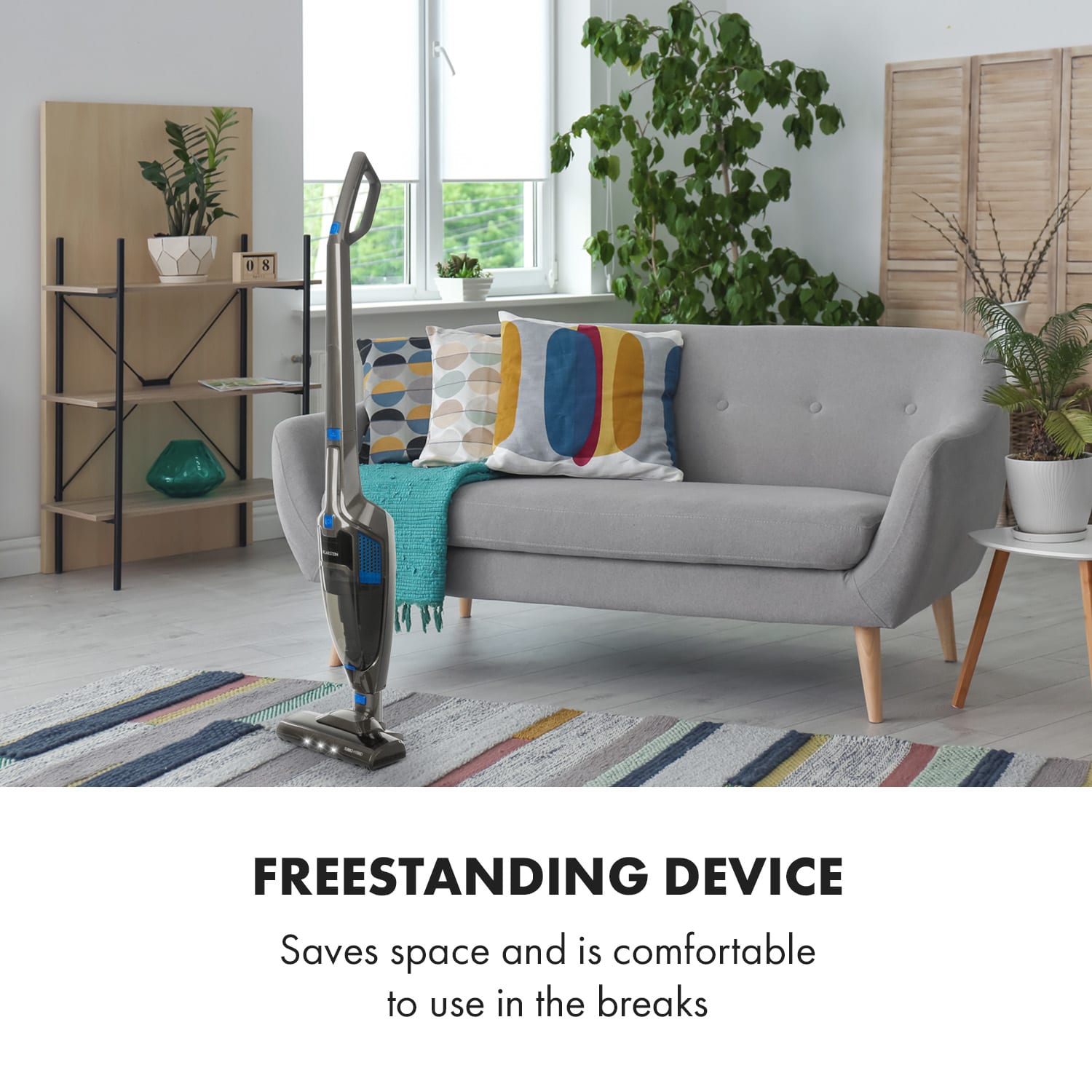 TurboHybrid, porszívó, padló- és kézi porszívó, antracit/kék Sötét szürke