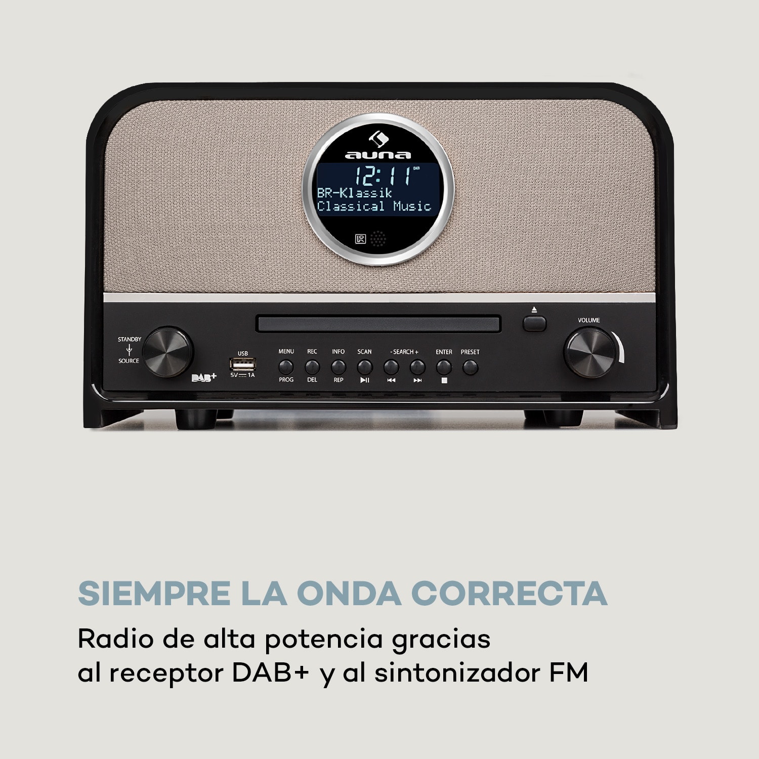 Columbia DAB Radio máx. 60 W  Sintonizador CD DAB+/ FM Bluetooth MP3 USB Negro 