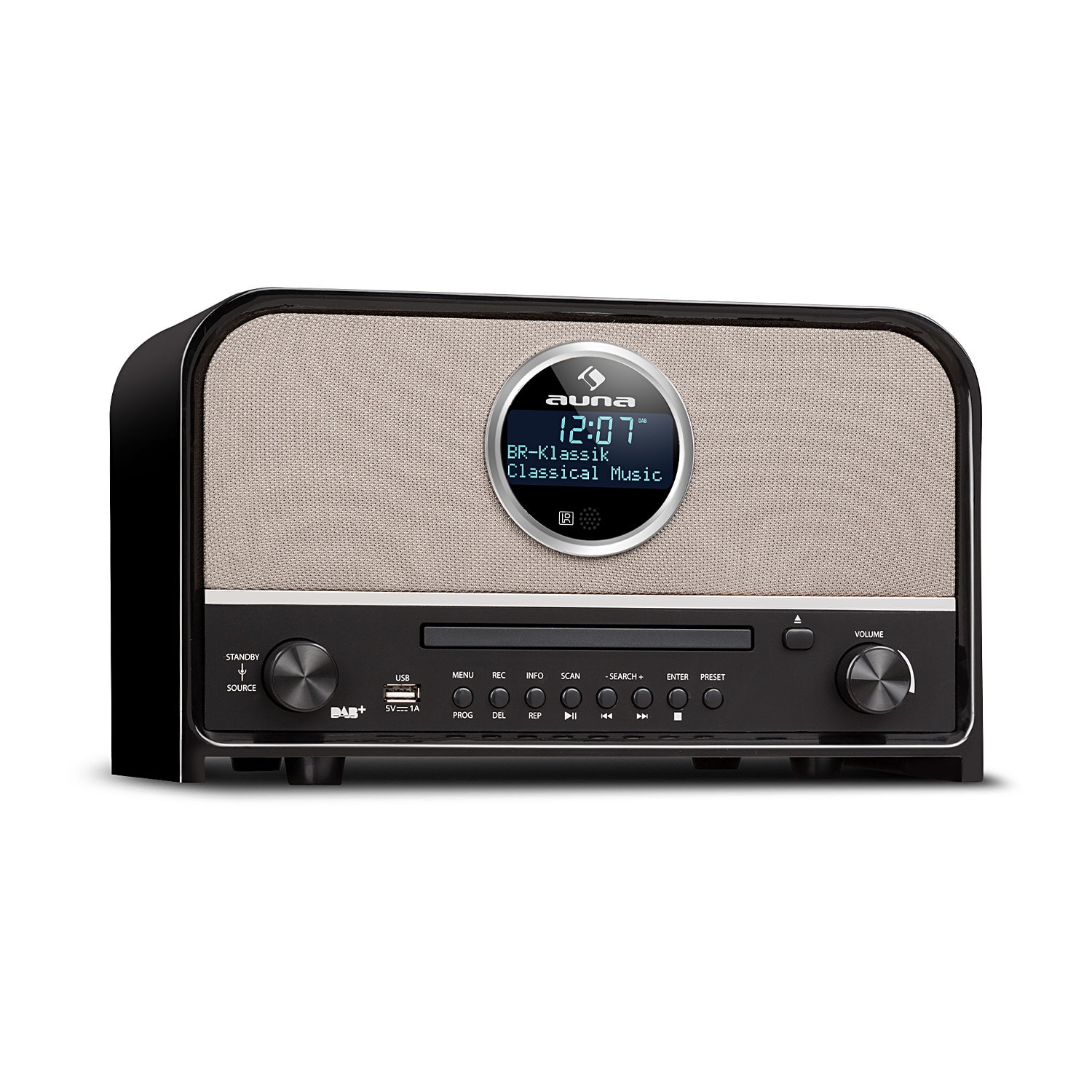 Columbia DAB Radio máx. 60 W  Sintonizador CD DAB+/ FM Bluetooth MP3 USB Negro 