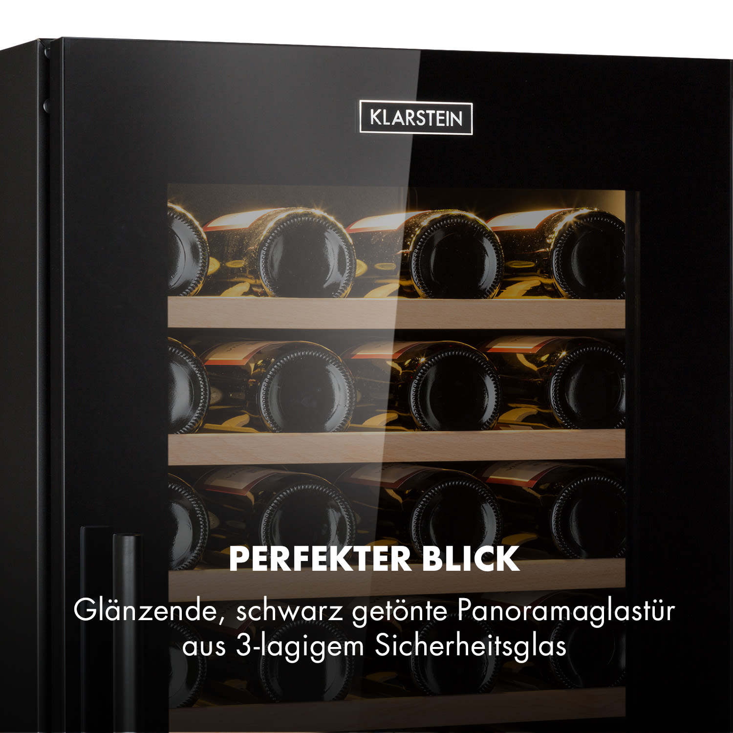 Barossa 77 Duo Weinkühlschrank 2 Zonen 191 L 77 Fl. Touch LED schwarz 2 Kühlzonen | 77 Flaschen