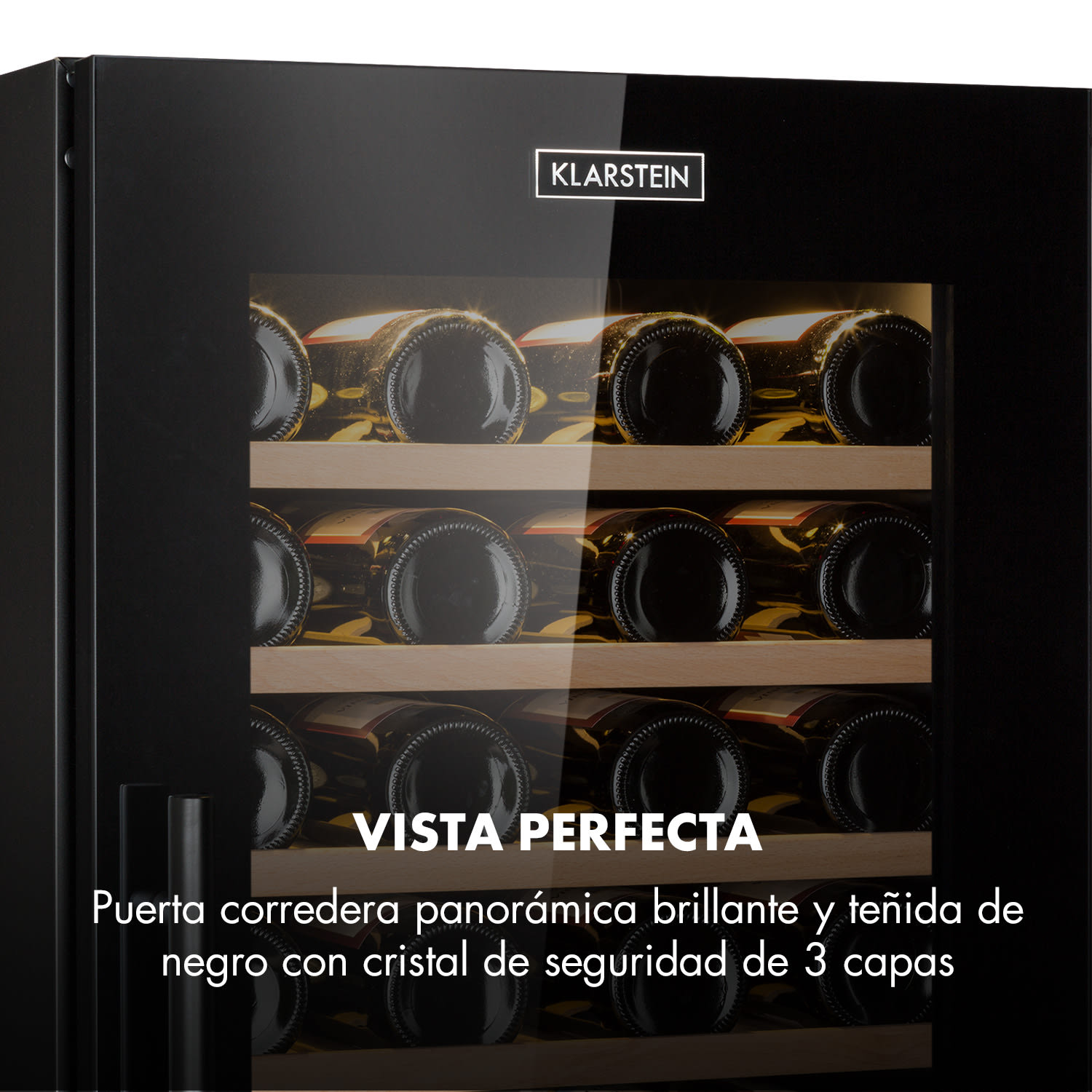 Barossa 77 Duo Refrigerador para vinos de 2 zonas 191L 77 botellas LED táctil Negro 2 zonas de refrigeración | 77 botellas
