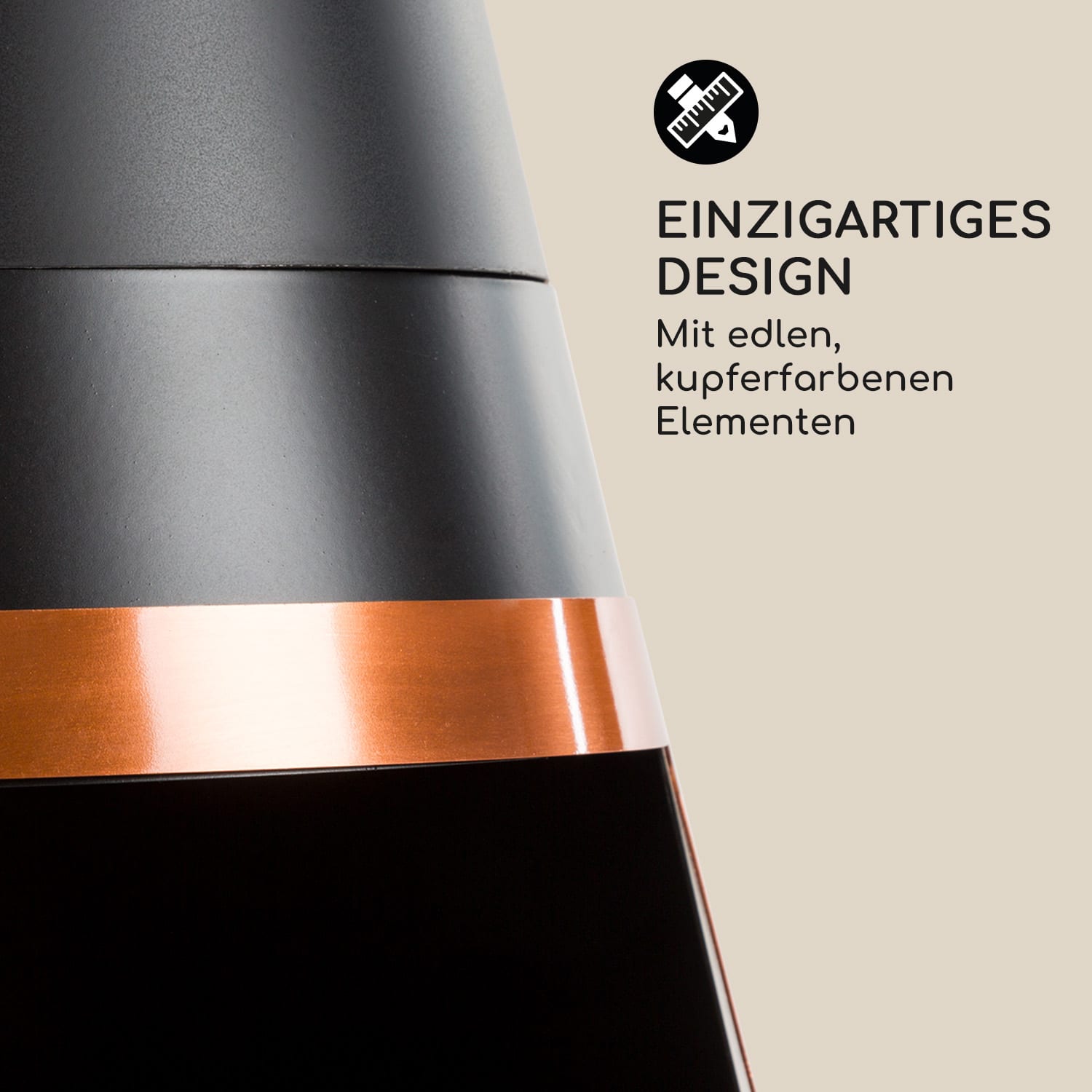 Volantis Cupric Gartenkamin Stahl rostfrei schwarz 