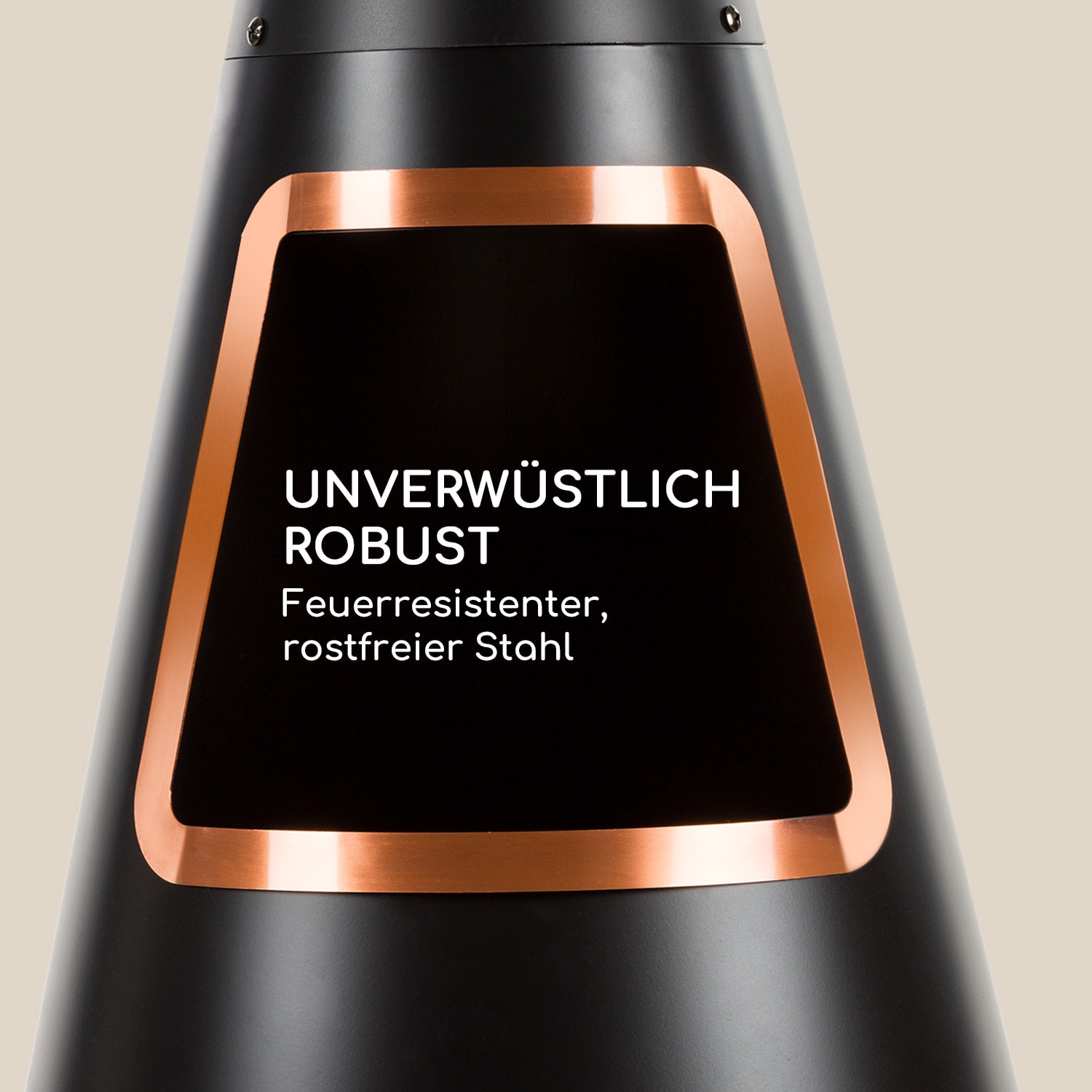 Volantis Cupric Gartenkamin Stahl rostfrei schwarz 