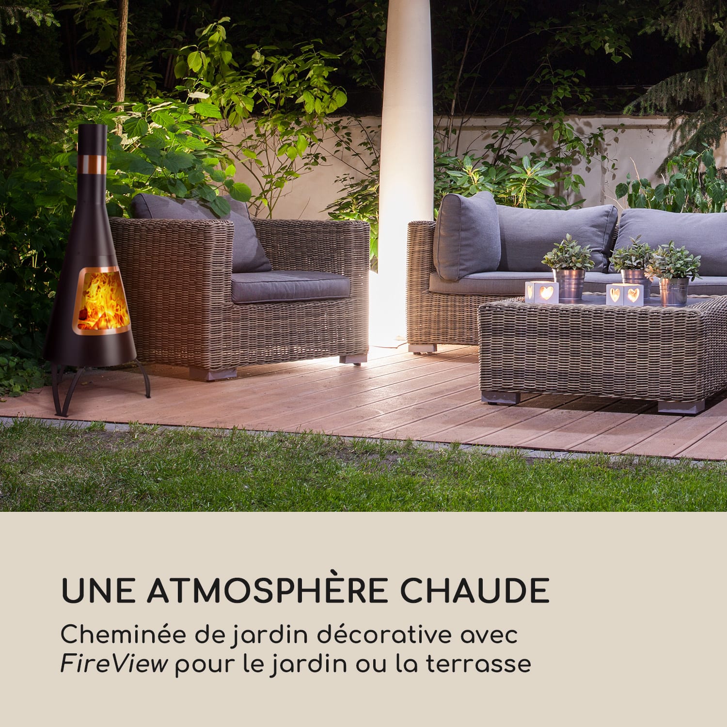 Volantis Cupric tuinkachel roestvrij staal zwart 