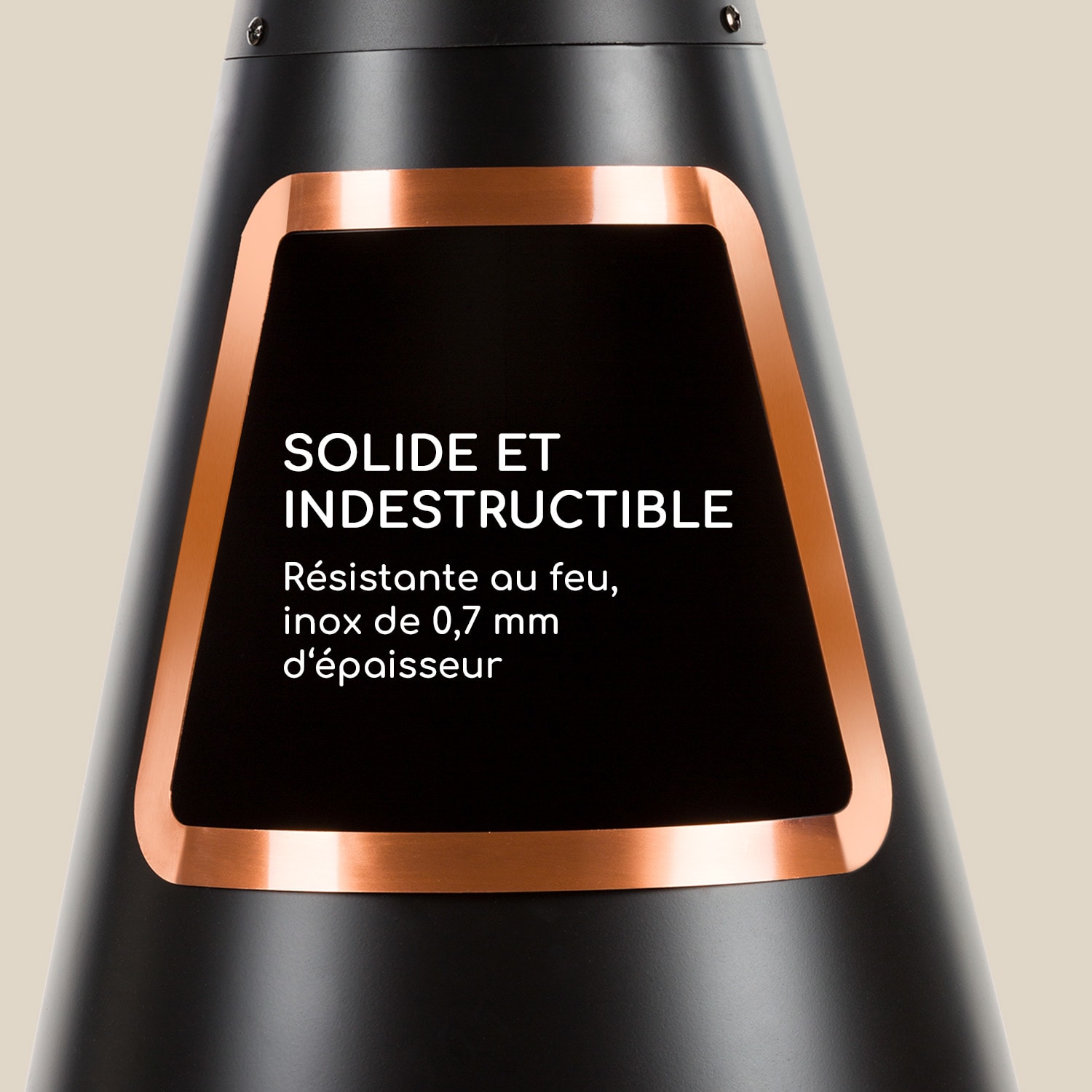 Volantis Cupric tuinkachel roestvrij staal zwart 