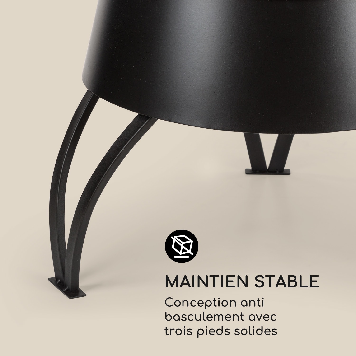 Volantis Cupric tuinkachel roestvrij staal zwart 