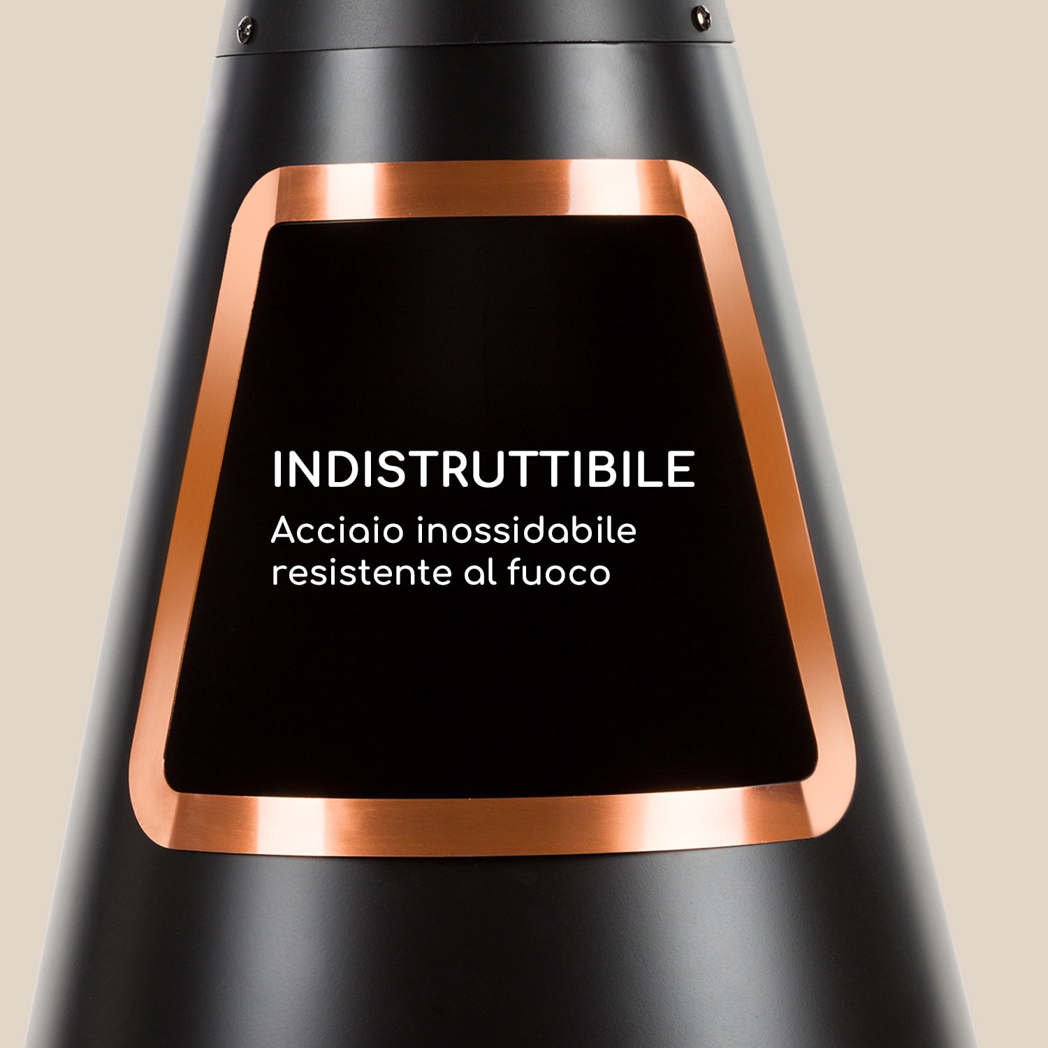 Volantis Cupric Camino da Giardino Acciaio Inossidabile Nero 