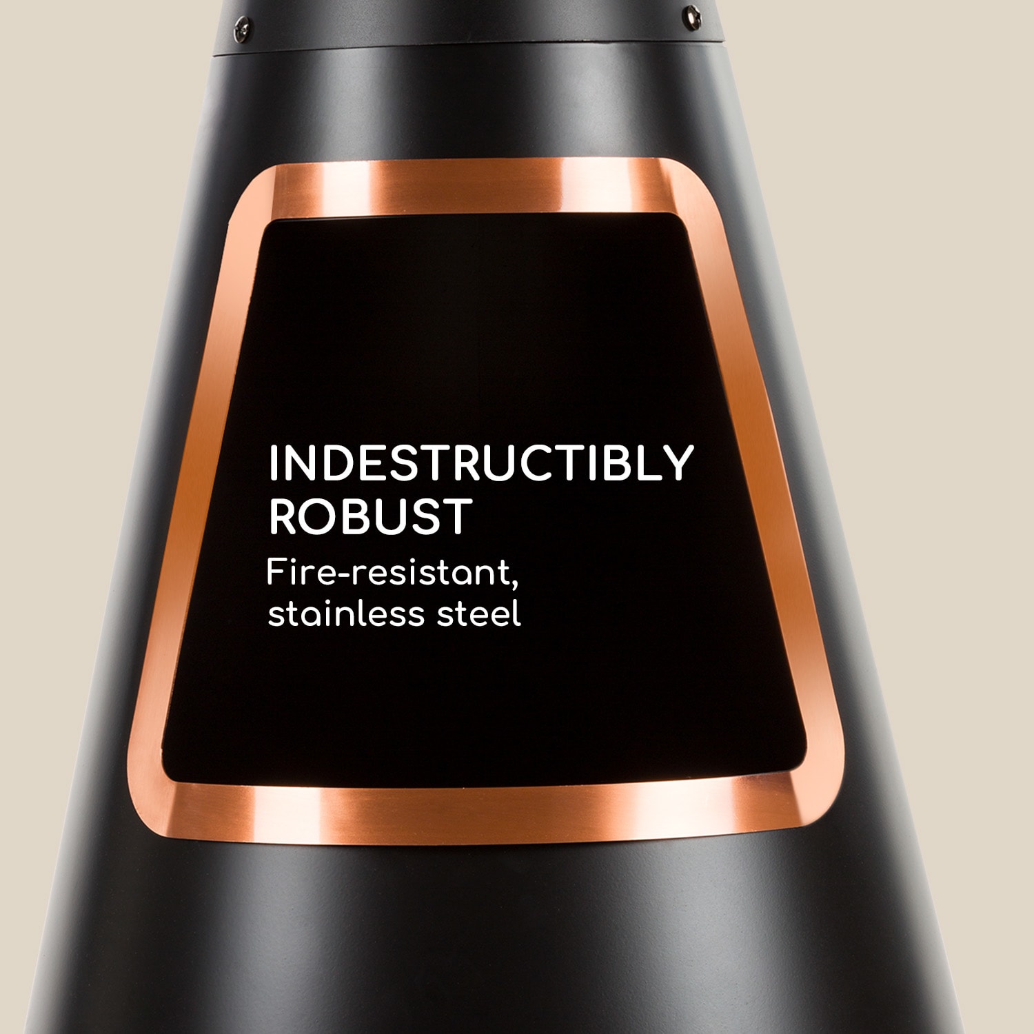 Volantis Cupric tuinkachel roestvrij staal zwart 