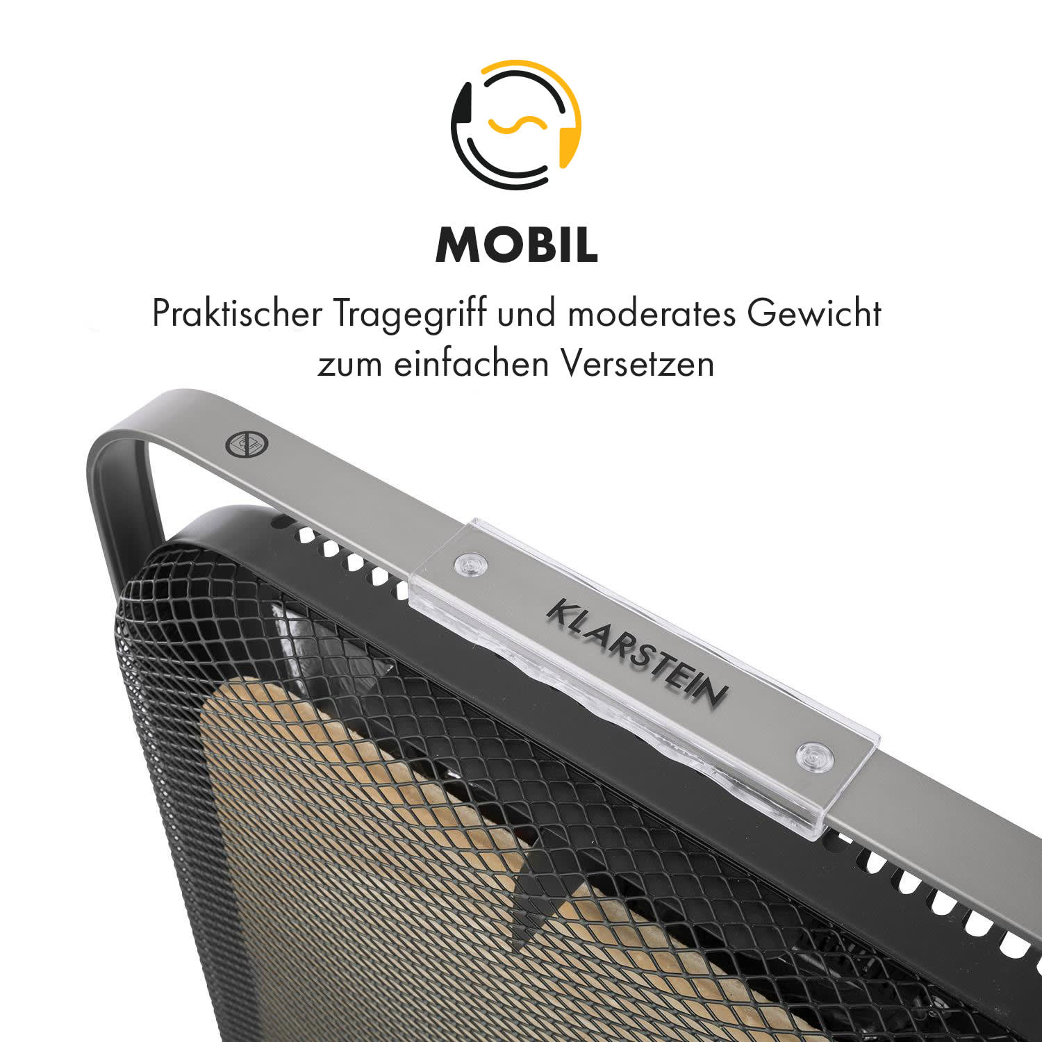 HeatPal Marble Blackline Infrarot-Heizung 1300W Wärmespeicher Marmor 