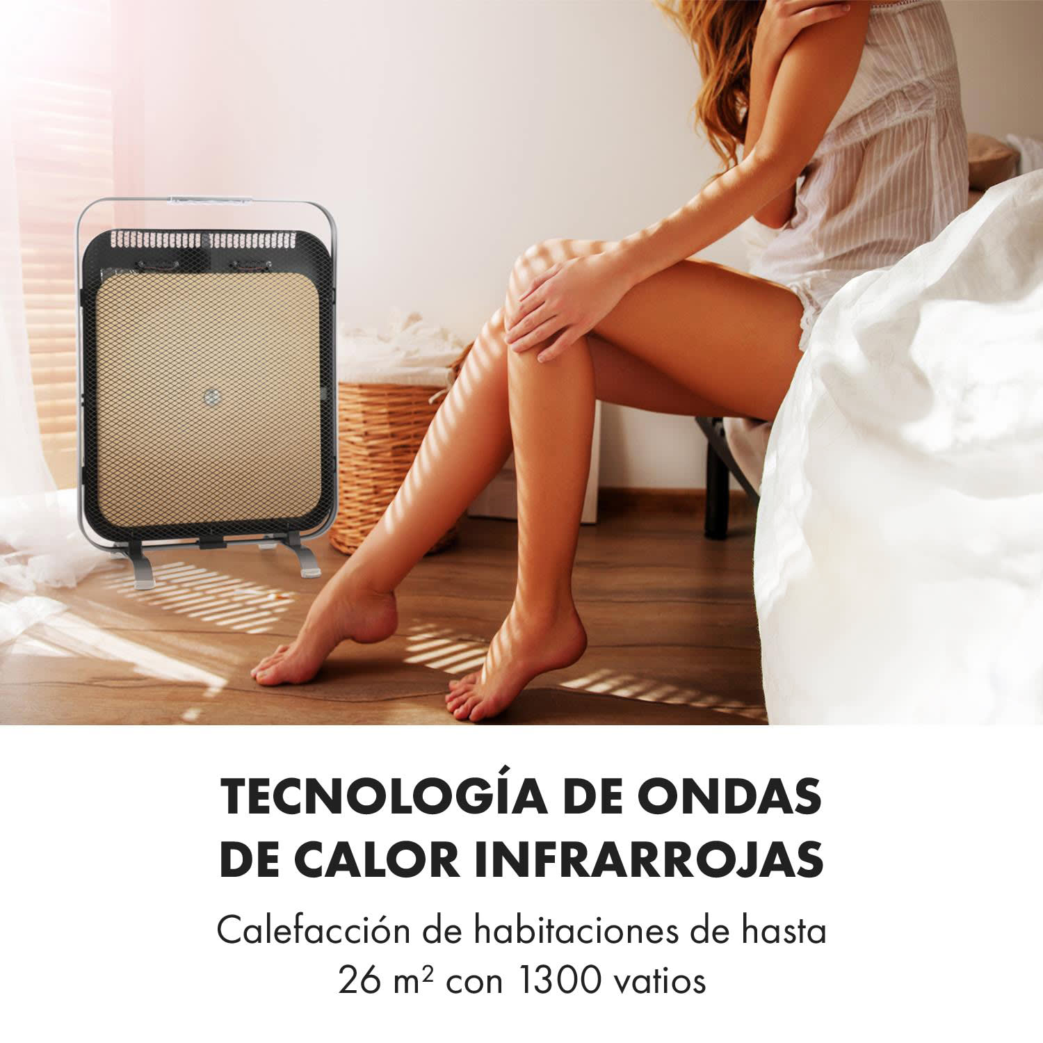 HeatPal Marble Blackline Radiador por infrarrojos 1300W Mármol Aluminio 