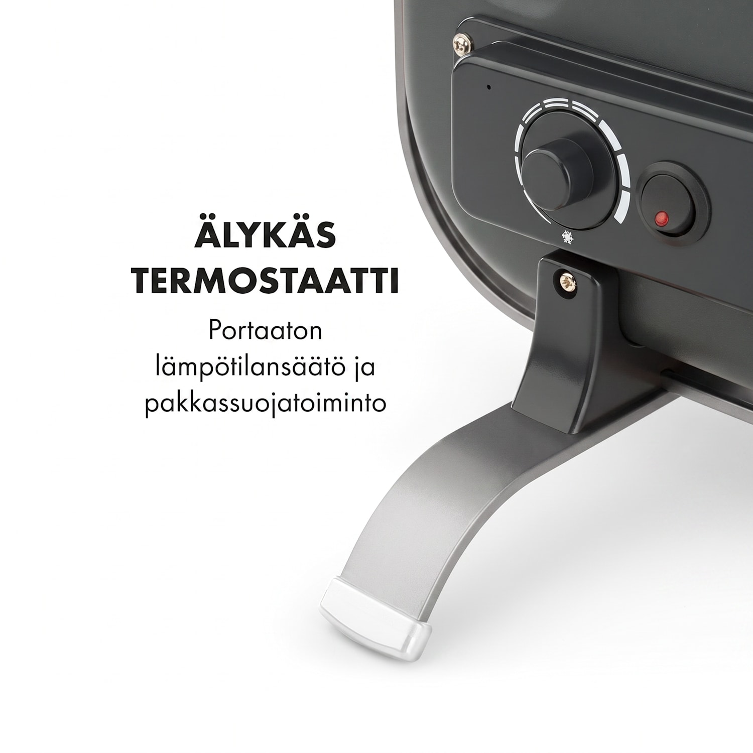 HeatPal Marble Blackline, infrapunalämmitin, 1300 W, marmori, alumiini Musta