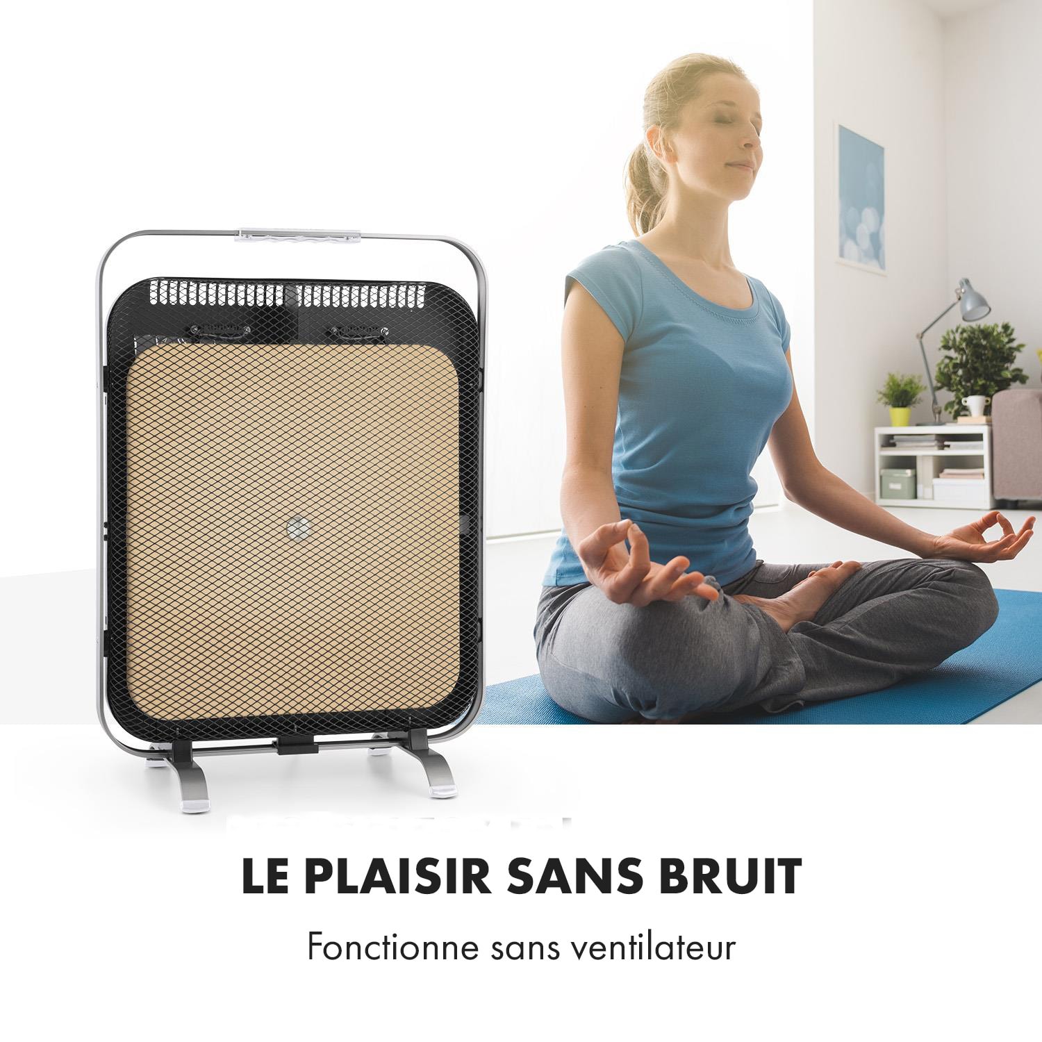 HeatPal Marble Blackline radiateur infrarouge 1300W marbre aluminium 