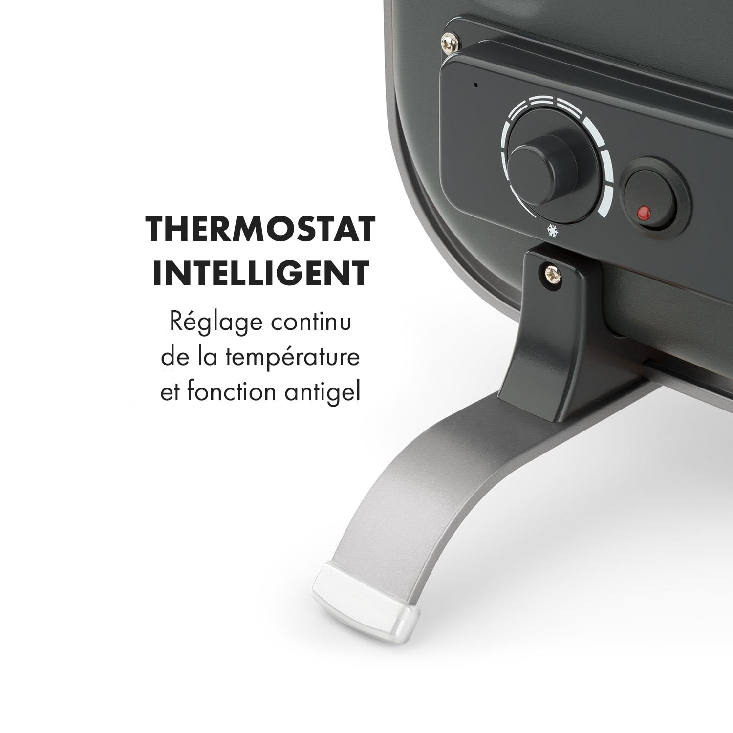 HeatPal Marble Blackline radiateur infrarouge 1300W marbre aluminium 