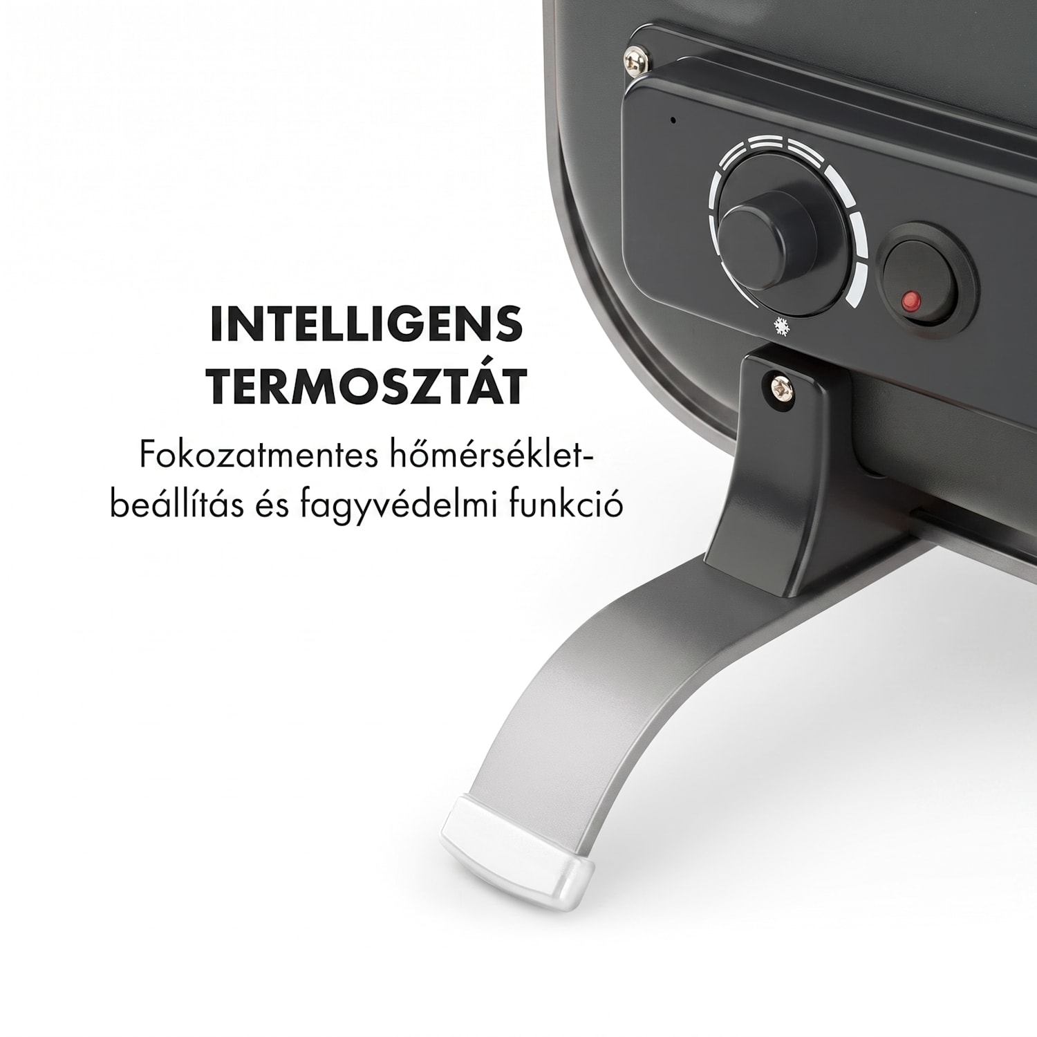 HeatPal Marble Blackline, Infravörös fűtőtest, 1300 W, márvány, alumínium Fekete