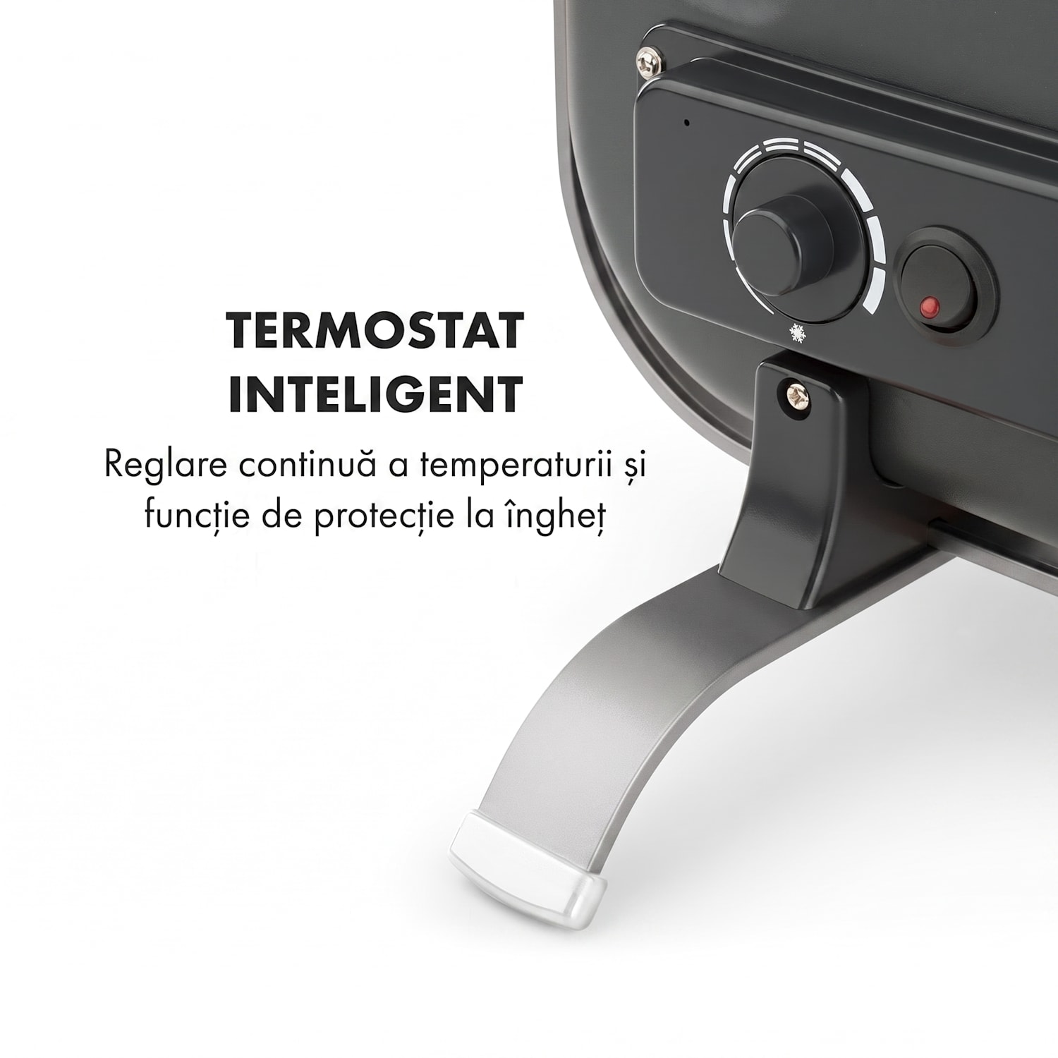 HeatPal Marble Blackline, încălzitor cu infraroșu, 1300W, marmură, aluminiu Negru