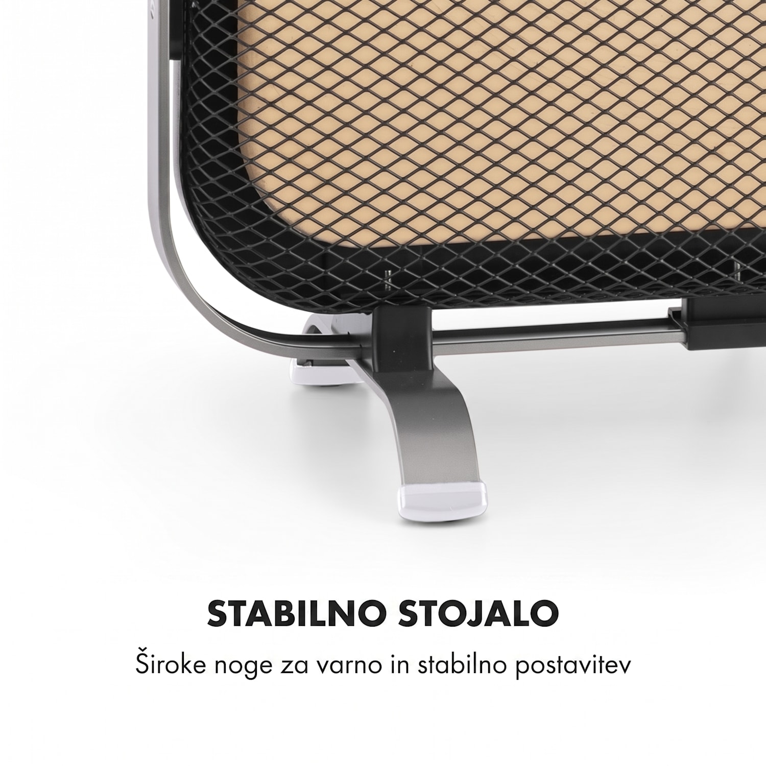 HeatPal Marble Blackline, infrardeči grelnik, 1300 W, marmor, aluminij Črna