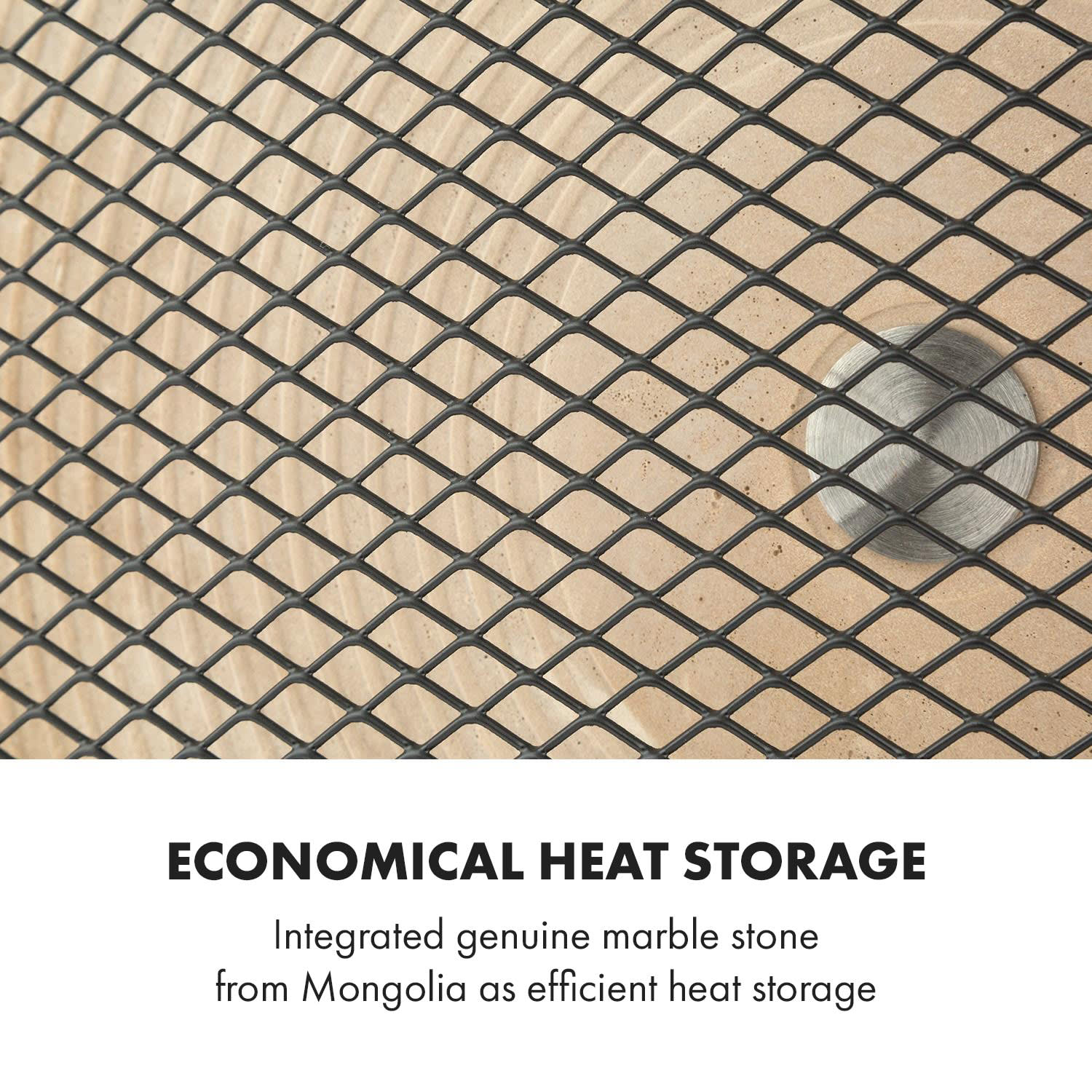 HeatPal Marble Blackline, încălzitor cu infraroșu, 1300W, marmură, aluminiu 