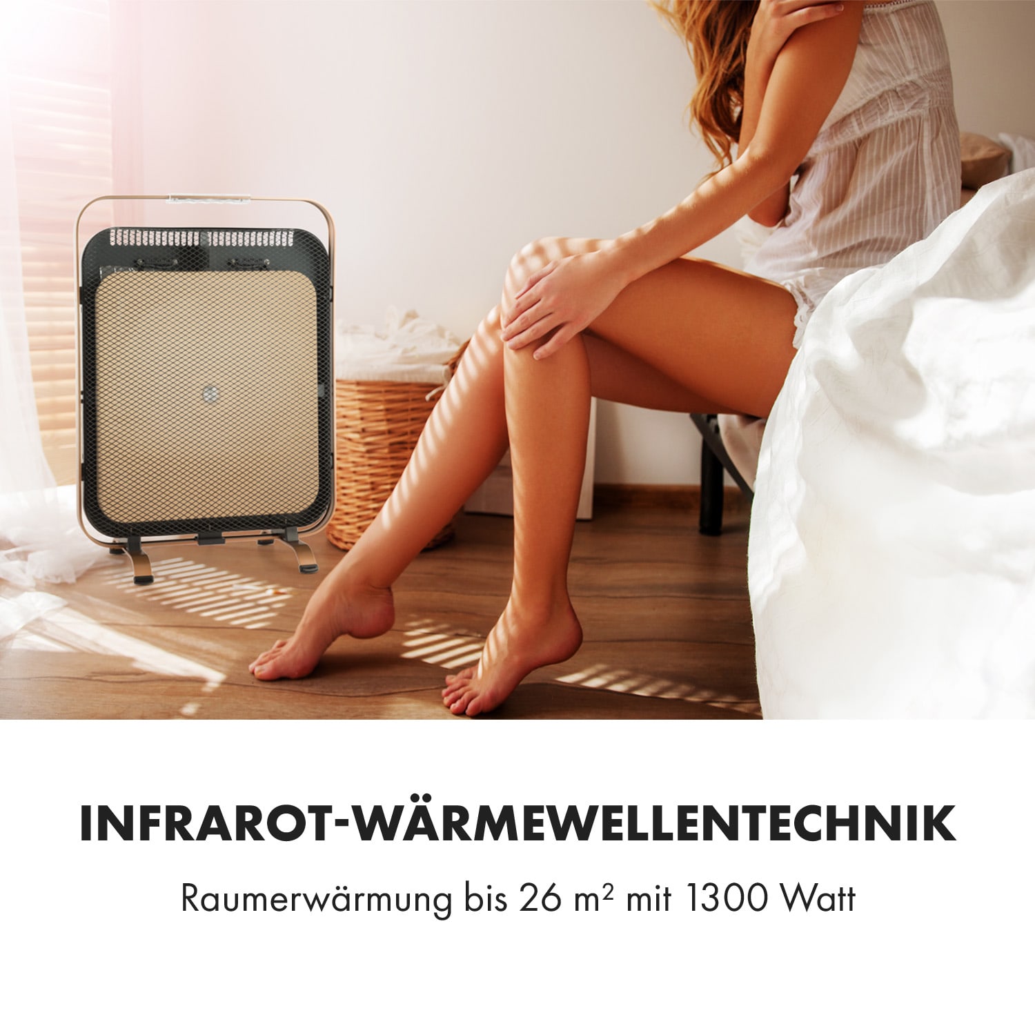 HeatPal Marble Blackline Infrarot-Heizung 1300W Wärmespeicher Marmor  