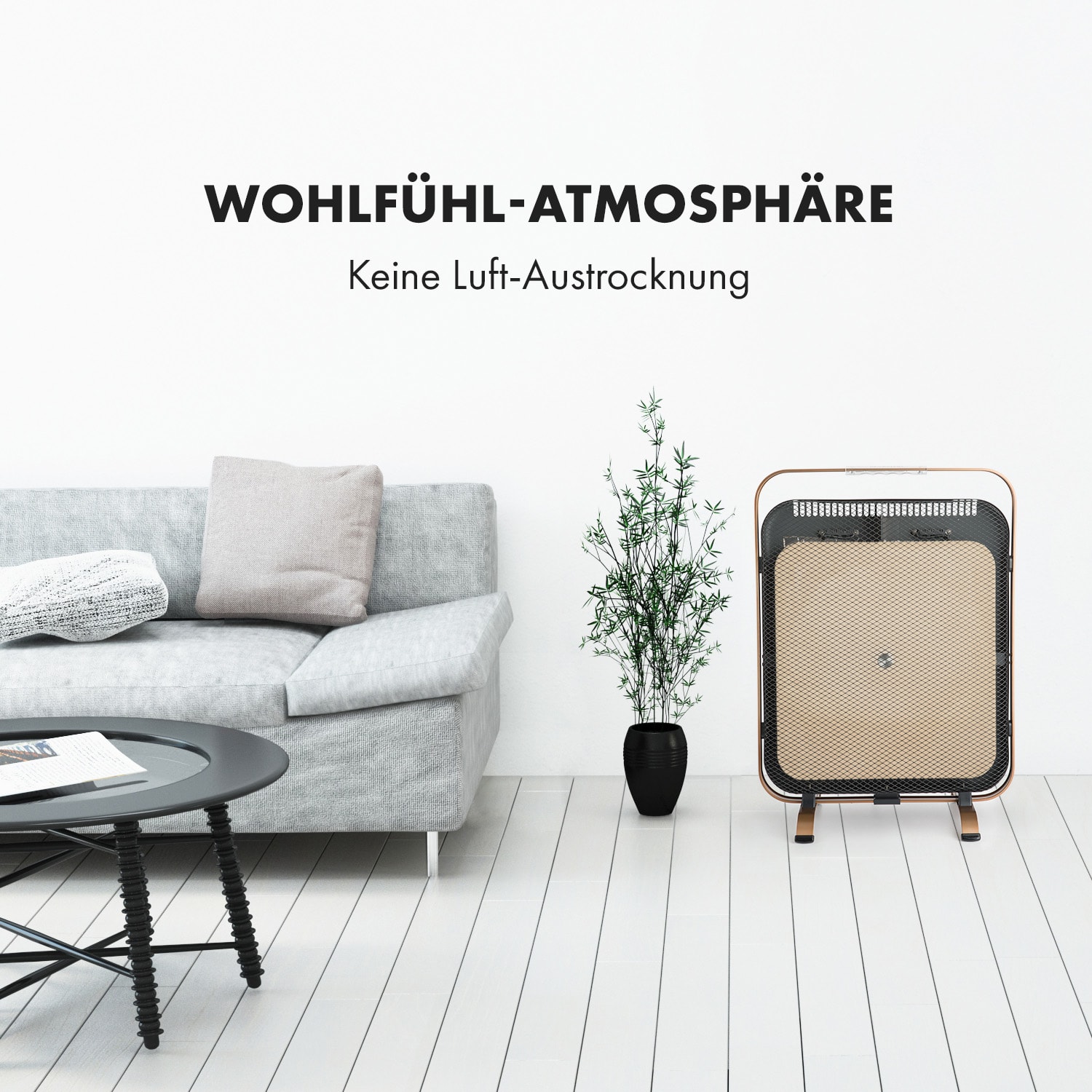 HeatPal Marble Blackline Infrarot-Heizung 1300W Wärmespeicher Marmor  