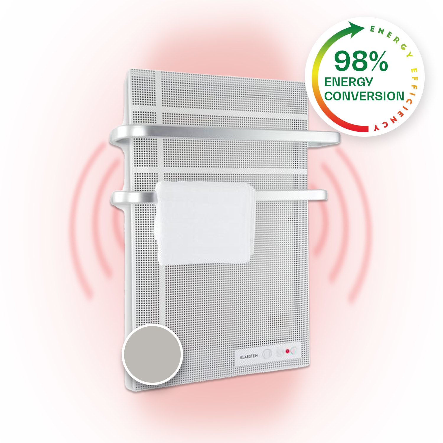 Hot Spot Wave, încălzitor cu infraroșu, 51 x 80 cm, 20 m², 1000 W, fără trepte, IP24, aluminium 