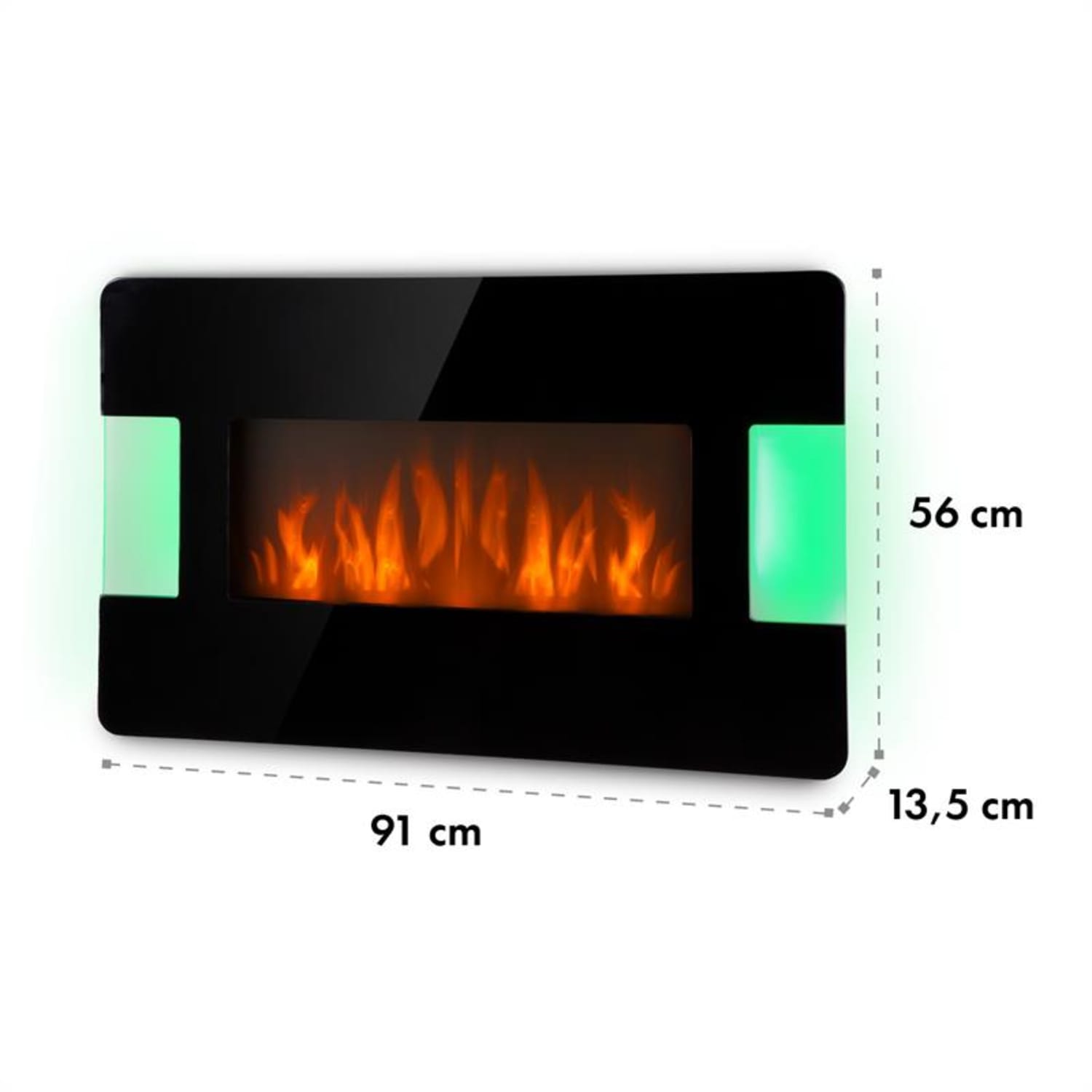 Belfort Light & Fire, kominek elektryczny, 1000/2000 W, pilot zdalnego sterowania, czarny Czarne szkło