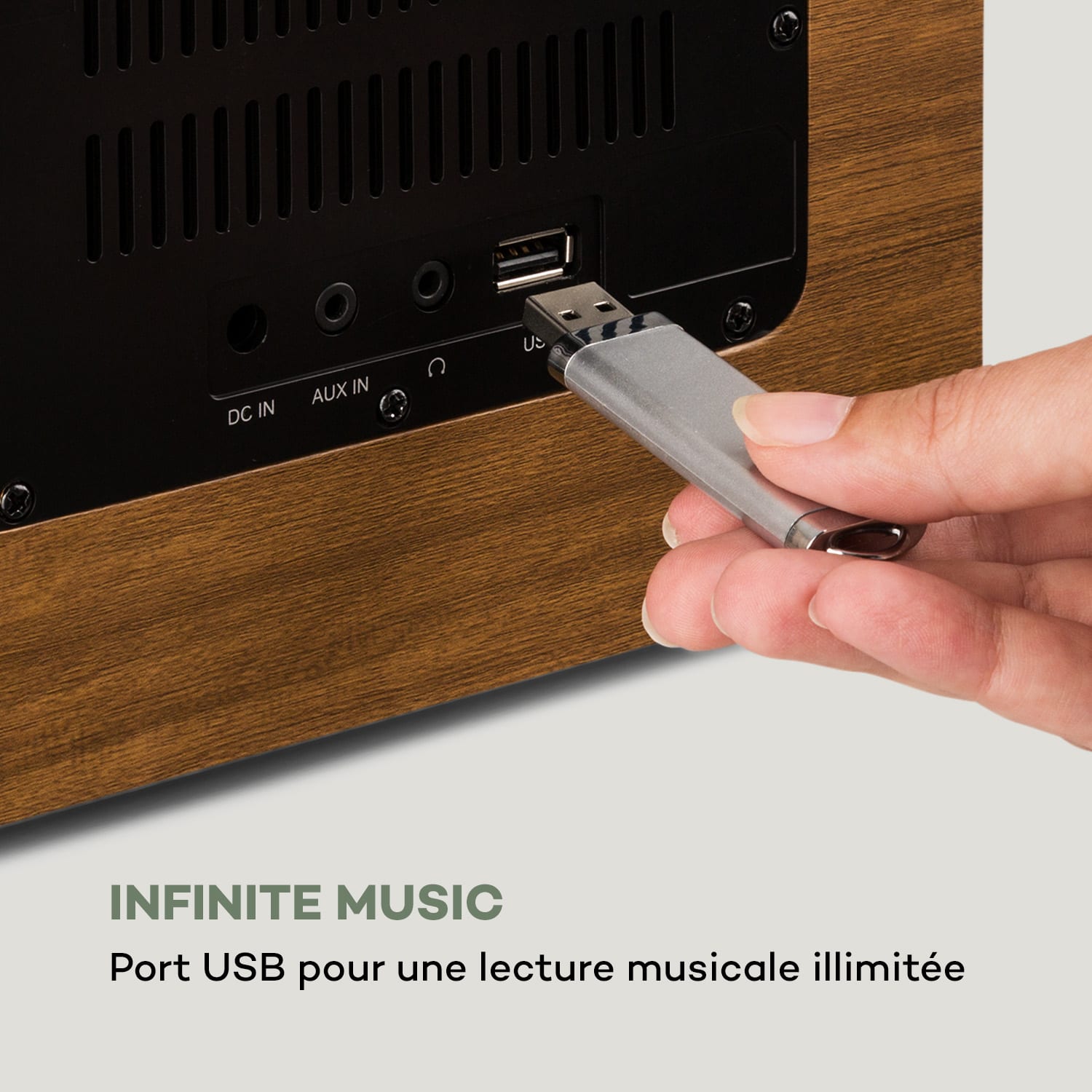 Silver Star CD Cube Radio Bluetooth HCC écran bois marron