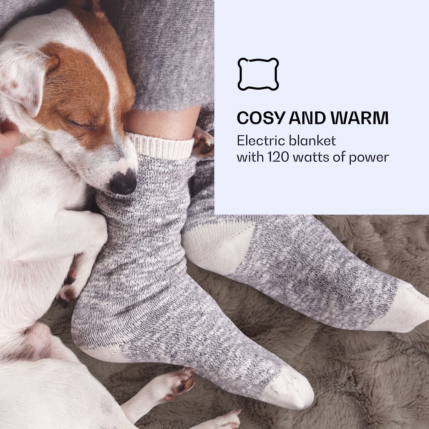 Dr. Watson Comfort & Style koc elektryczny 120W 180x130 sztuczne futro beżowy
