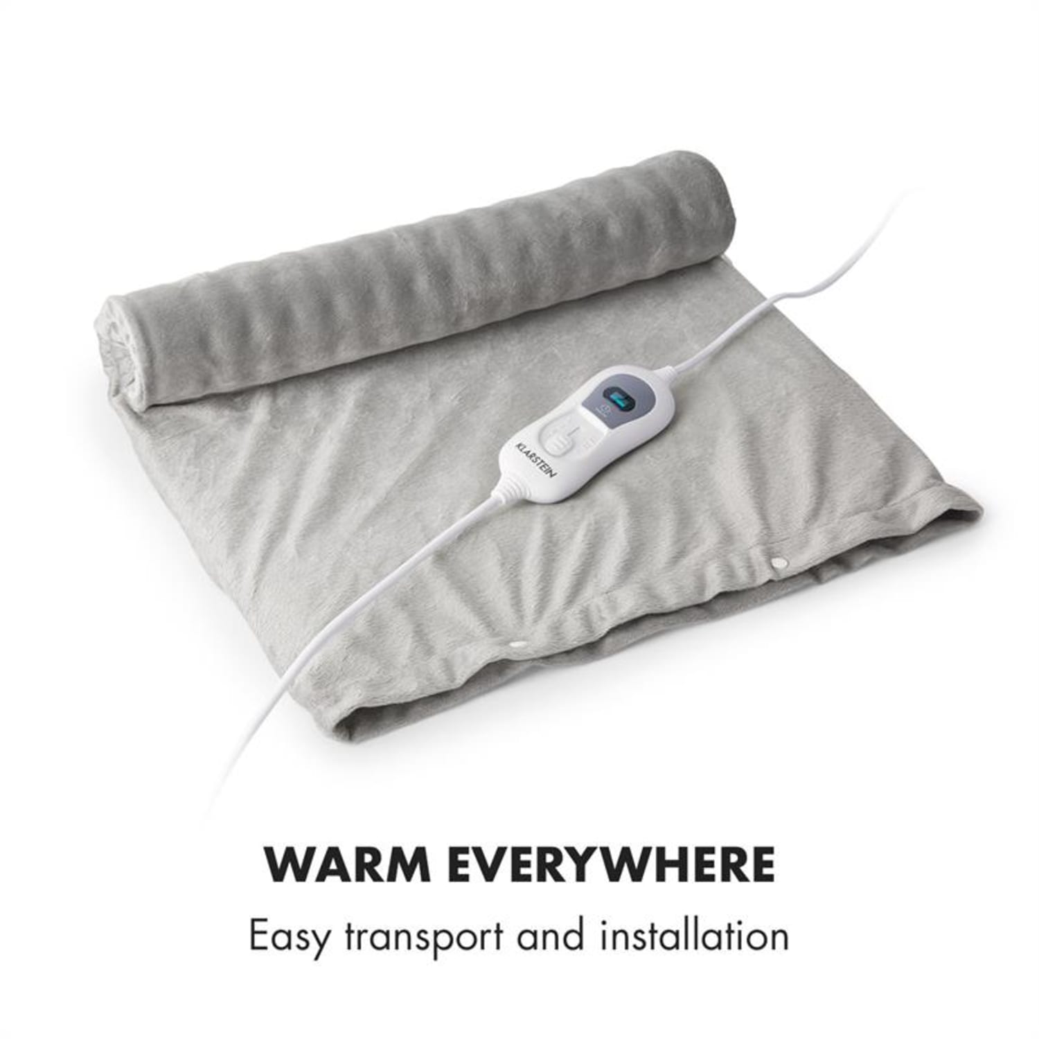 Dr. Watson Heatzone XL Tapis chauffant 100W 75x50 cm Micro peluche gri Gris