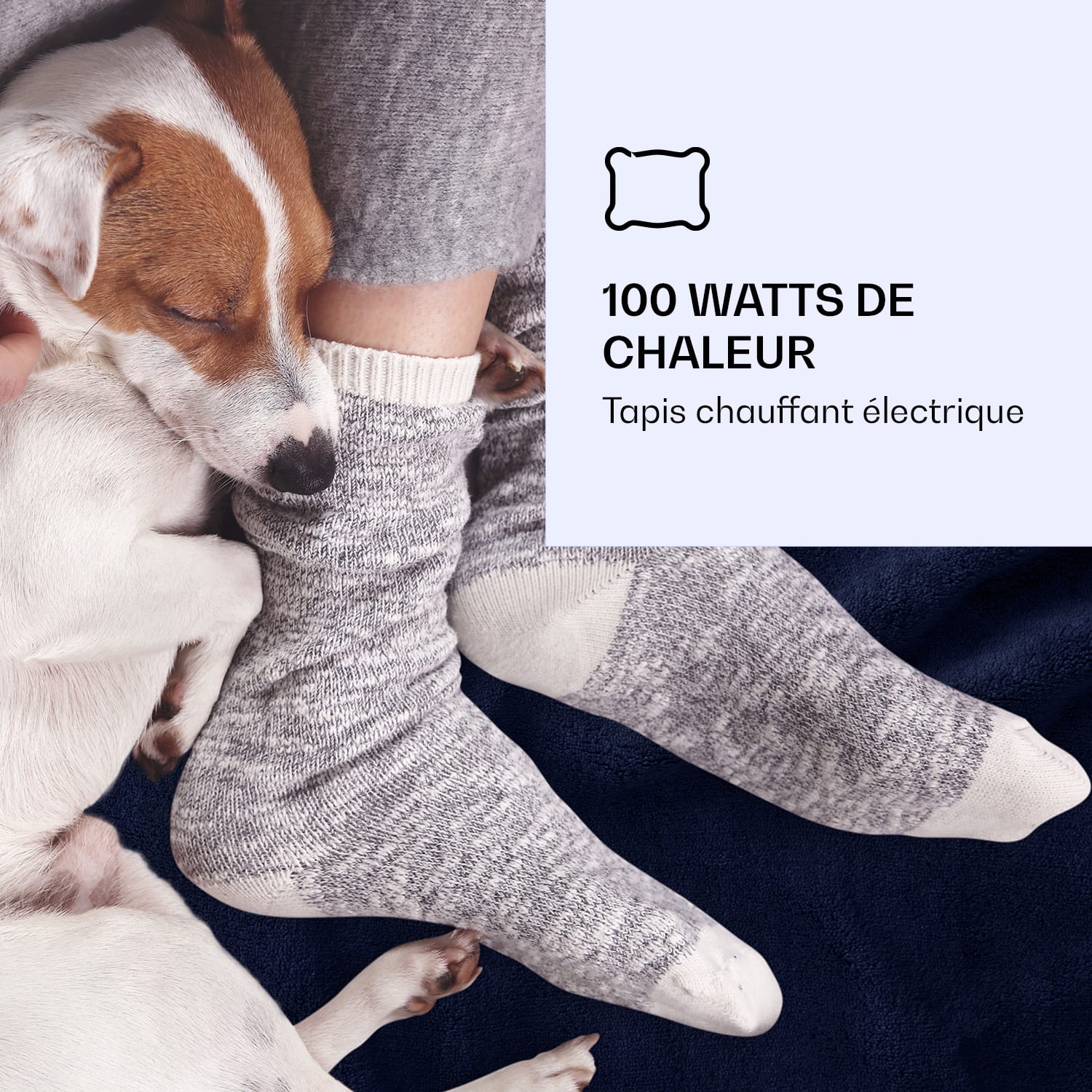Dr. Watson Heatzone XL Tapis chauffant 100W 75 x 50cm Micro-peluche 