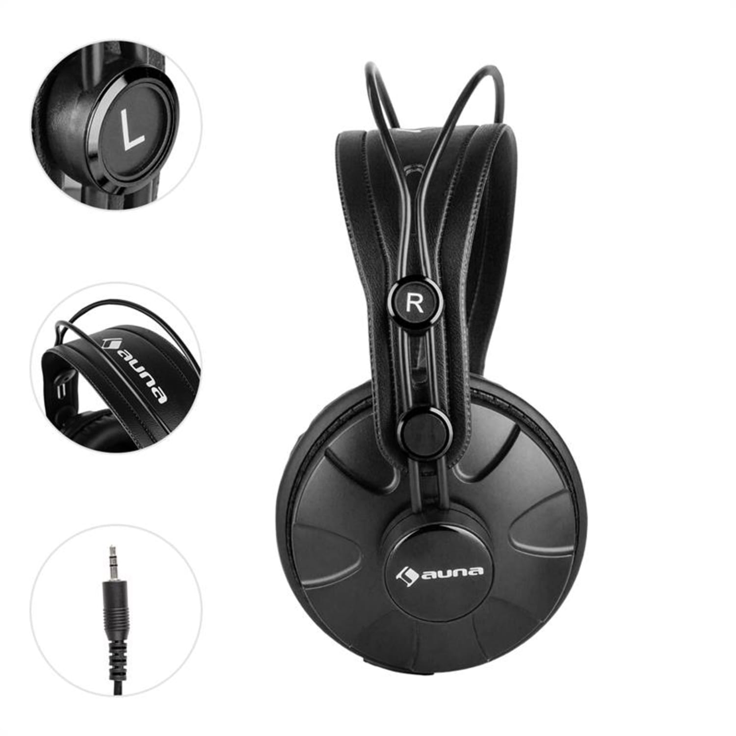 HR-580 Auriculares de estudio Auriculares circumaurales Cerrados Negro Negro