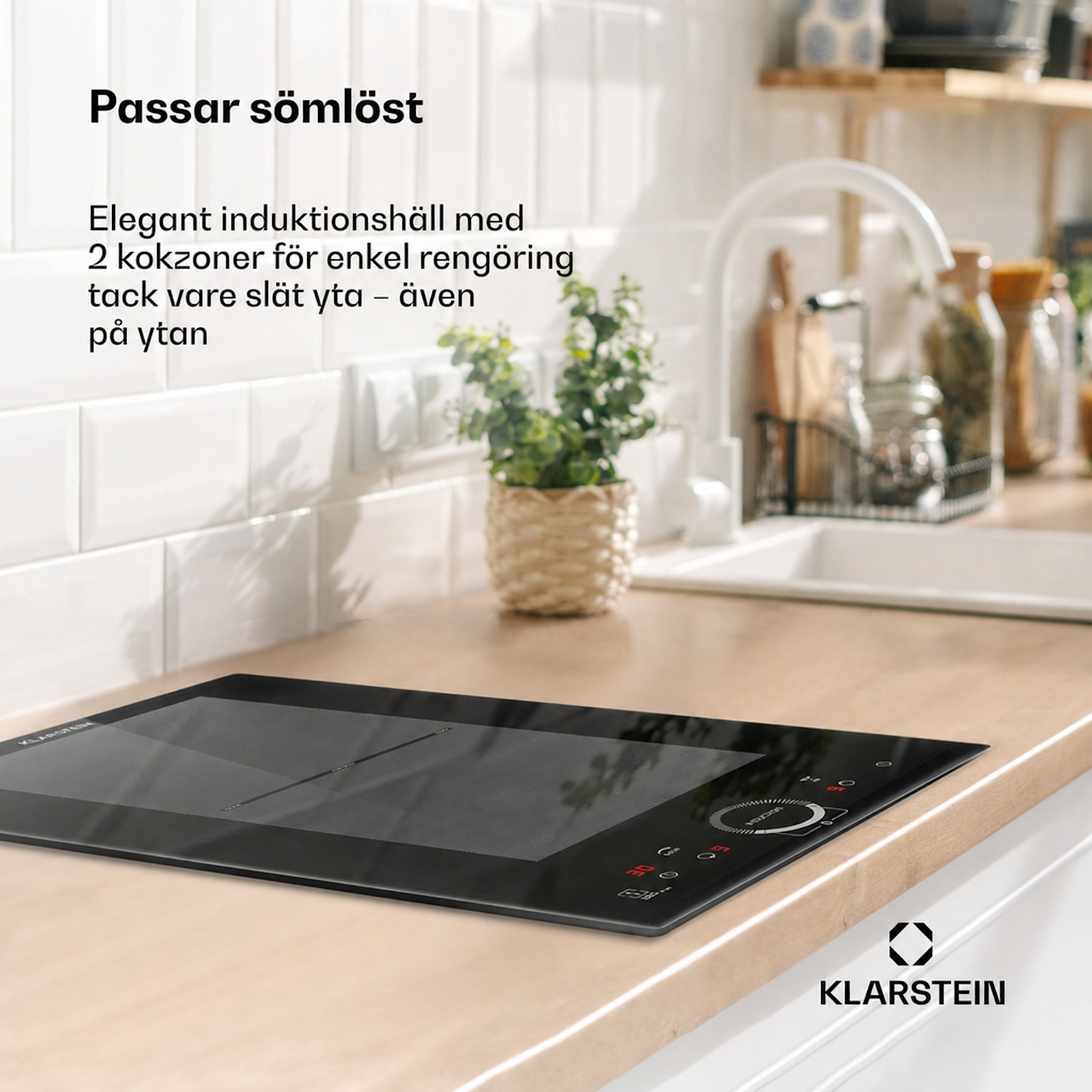 Delicatessa Slim Domino induktionshäll 3500W timer svart 