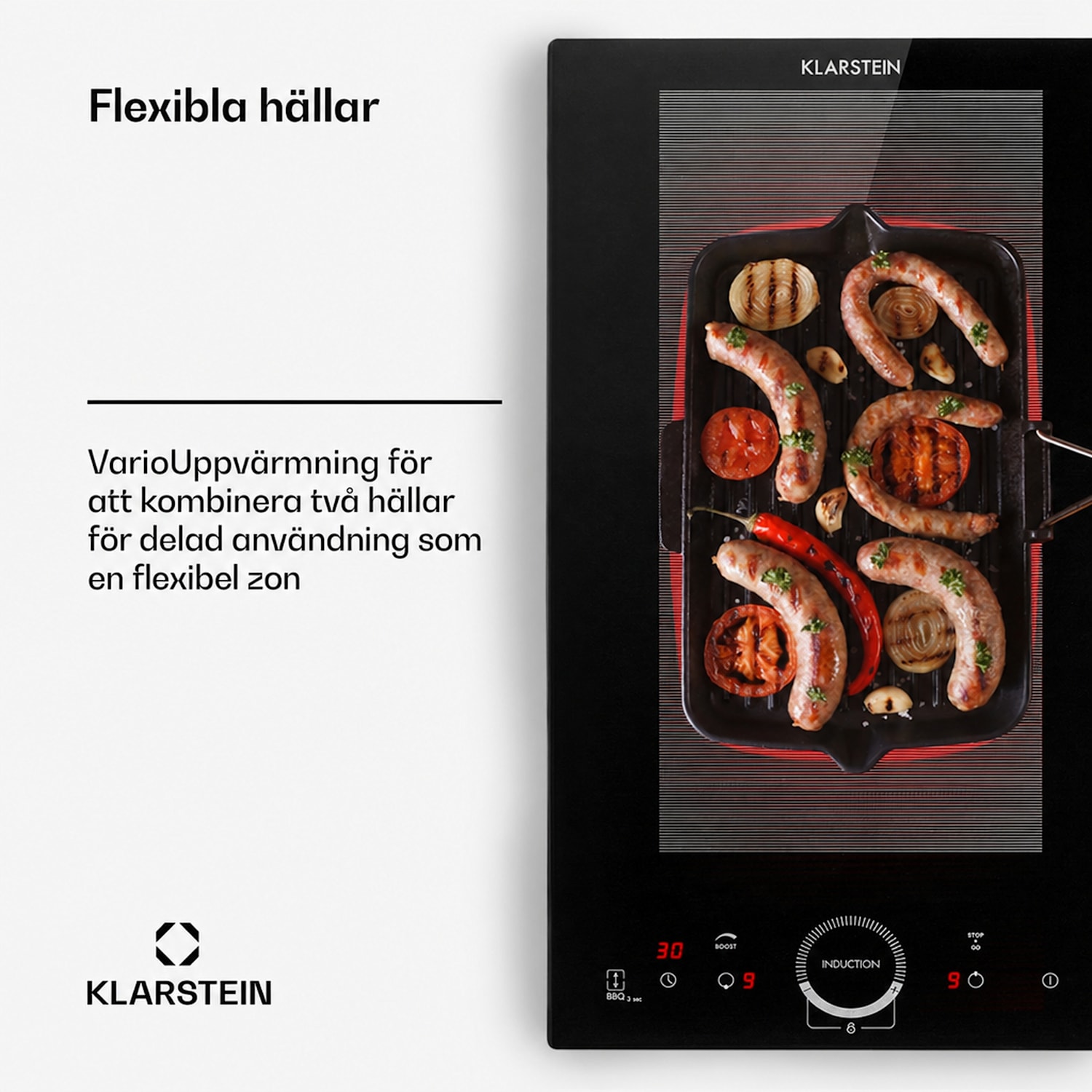 Delicatessa Slim Domino induktionshäll 3500W timer svart 