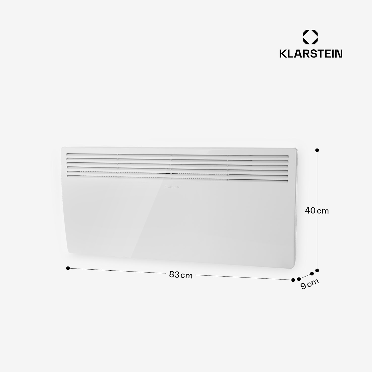 Hot Spot Slimcurve, konvektor, fűtőtest,  80 x 40 cm, 40 m², 2000 W, 5 - 40 °C, IP24, fehér Fehér