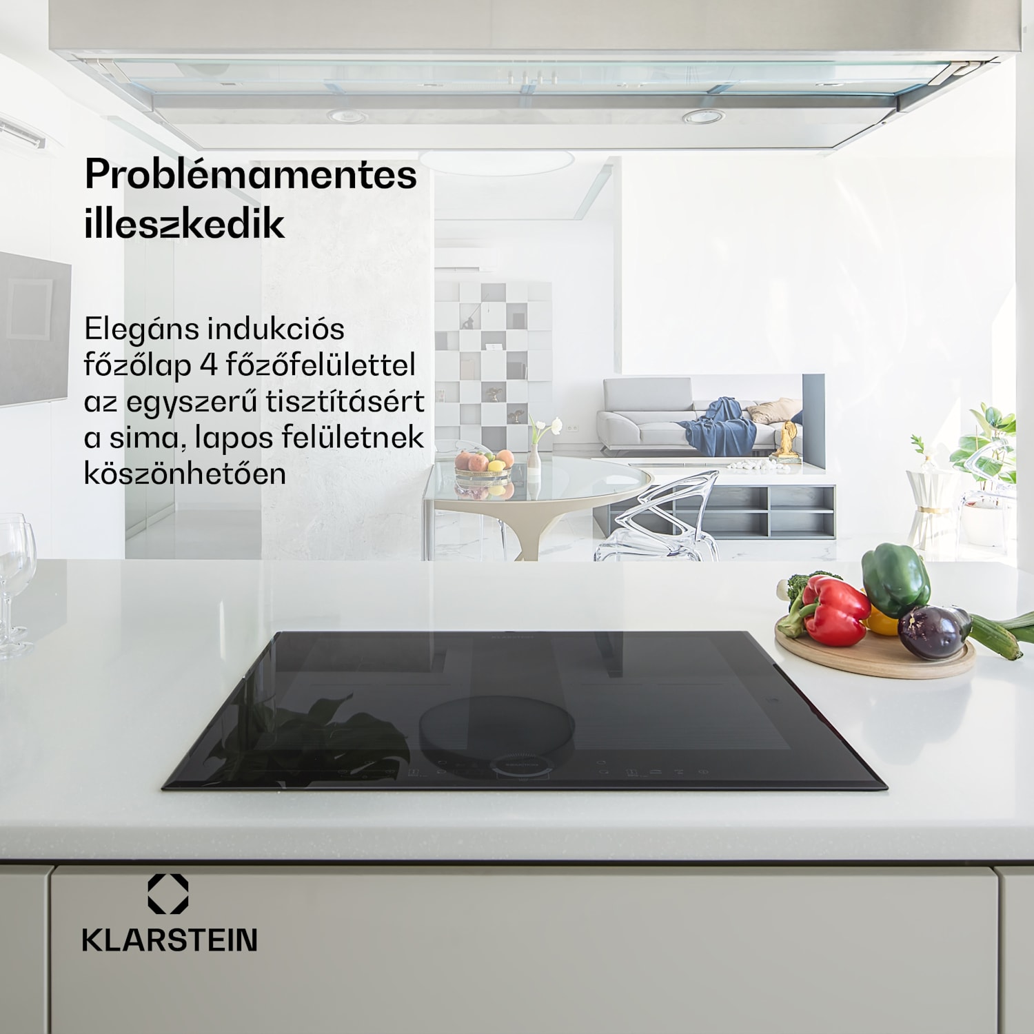 Delicatessa 60, beépített indukciós főzőlap, 7000 W, 4 zóna, üvegkerámia, fekete Standard | 60 cm | Fekete üveg