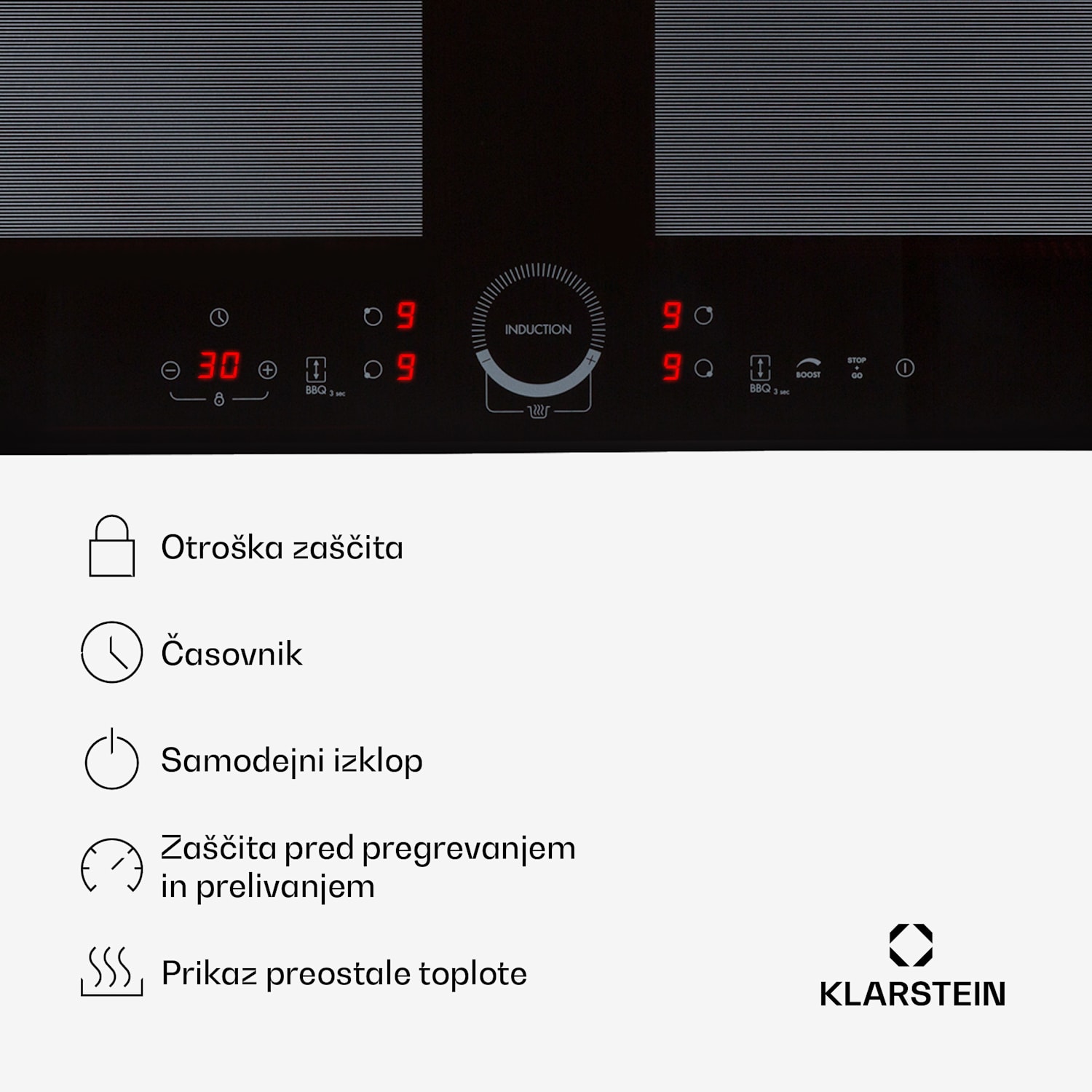 Delicatessa 60, indukcijska kuhalna plošča, vgradna, 4 kuhalne plošče, 7000 W, steklokeramika, črna Standard | 60 cm | Črno steklo