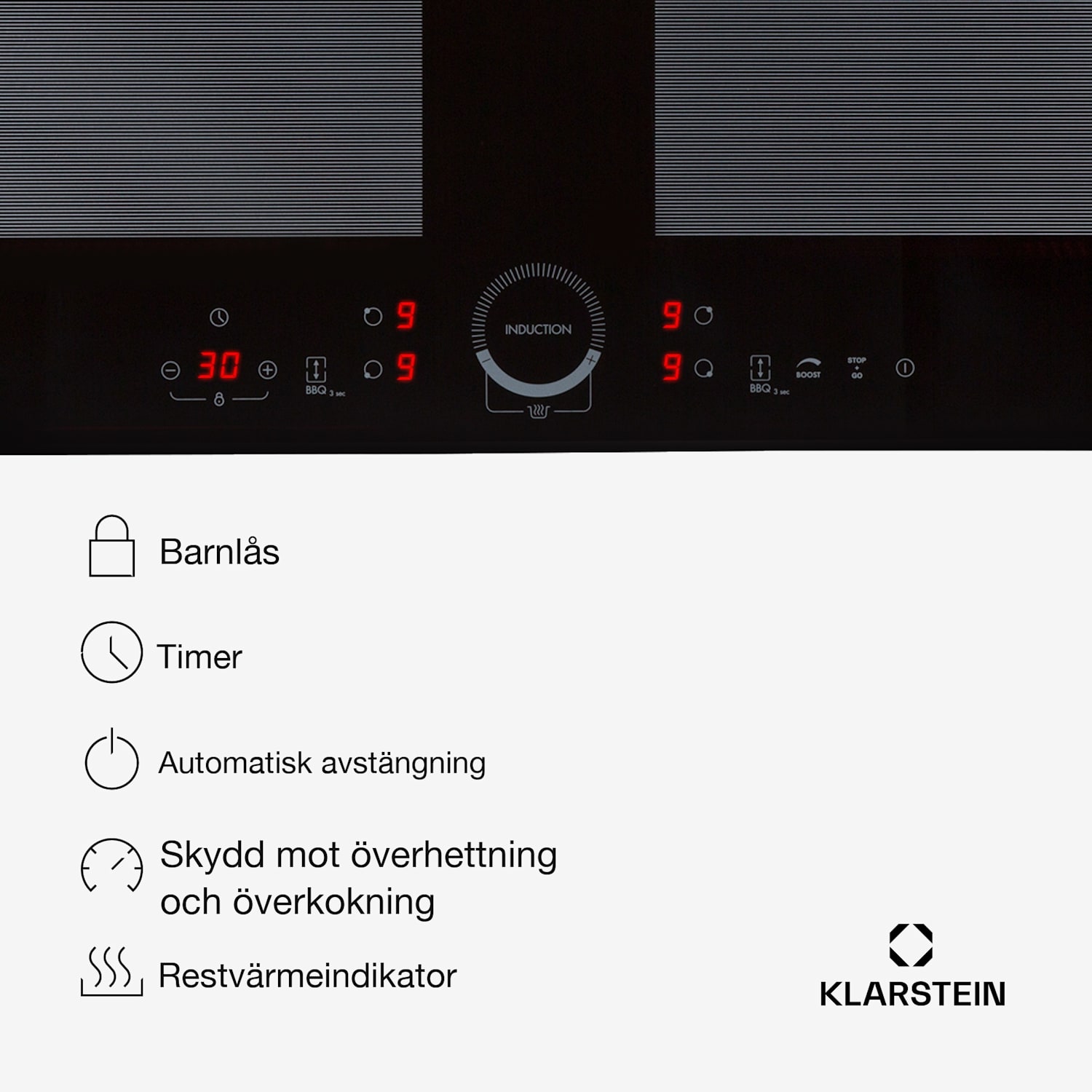 Delicatessa 60 Inbyggnadshäll induktion 4 zoner 7000W glaskeramik 