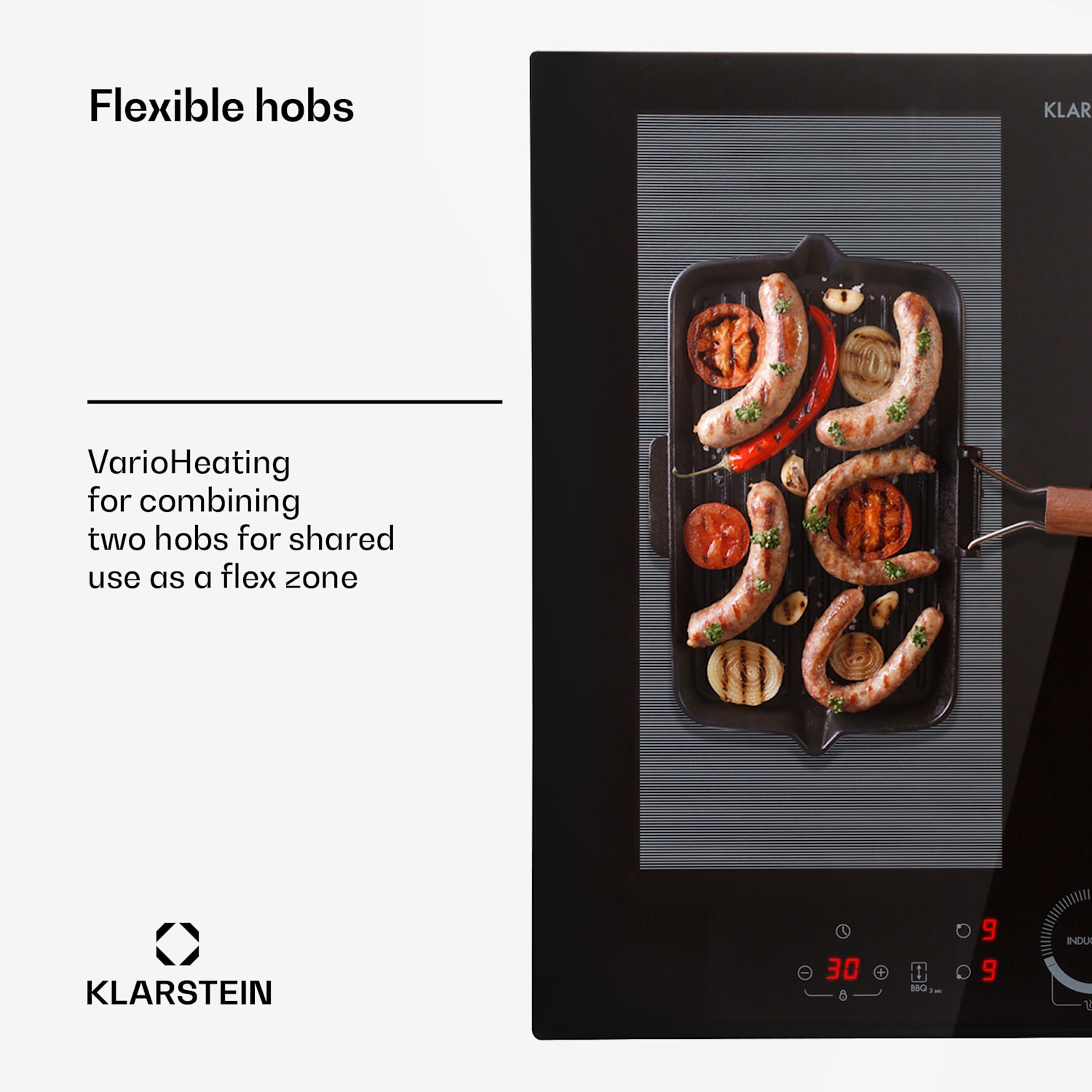 Delicatessa 60 placa de indução integrada 4 zonas 7000W vitrocerâmica 