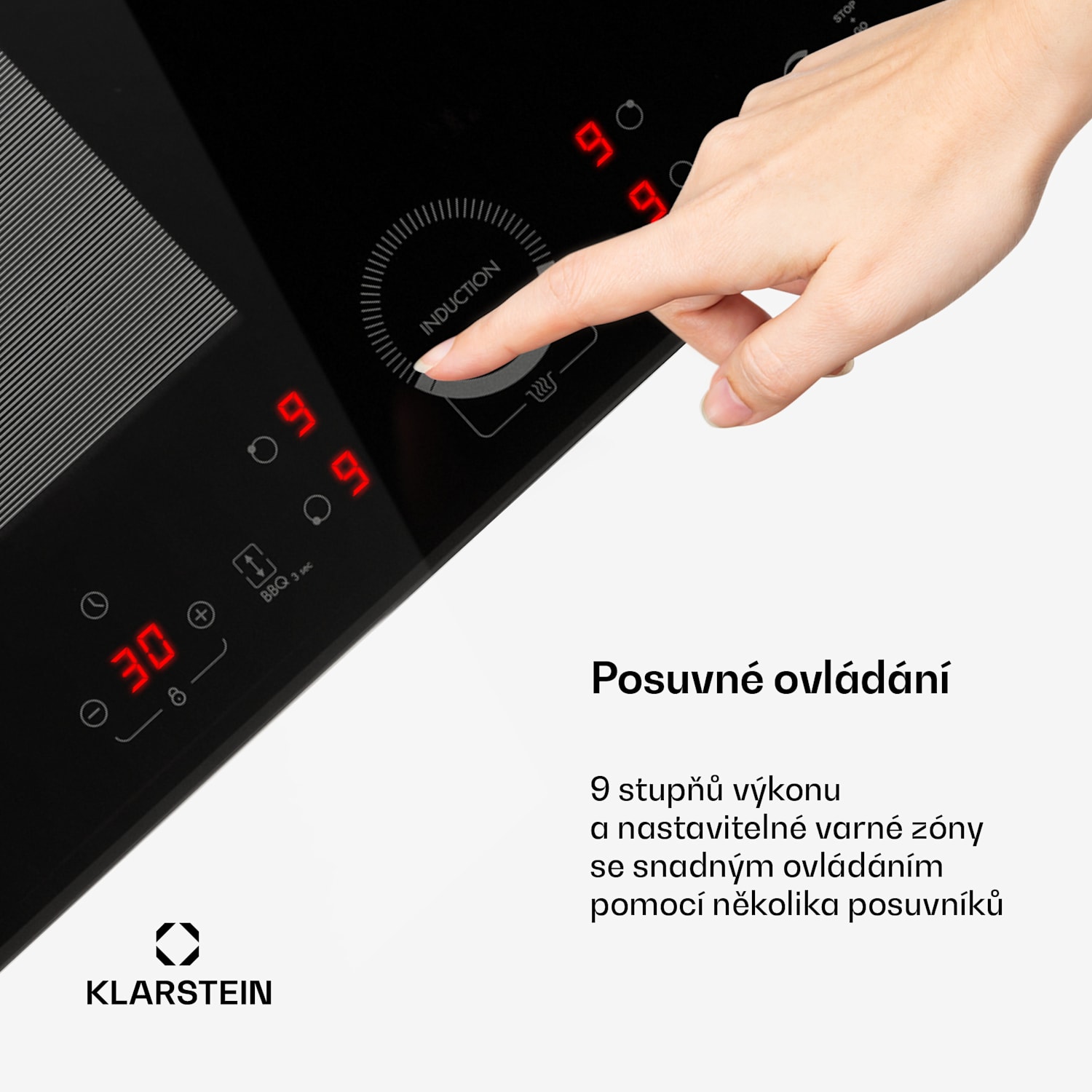 Delicatessa 60 Hybrid, indukční varná deska, 7000 W, 4 zóny, černá Hybrid | 60 cm | Černá