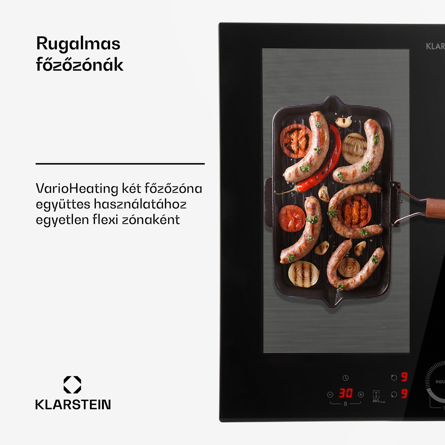 Delicatessa 60 Hybrid, beépített indukciós főzőlap, 7000 W, 4 zóna, fekete Hybrid | 60 cm | Fekete