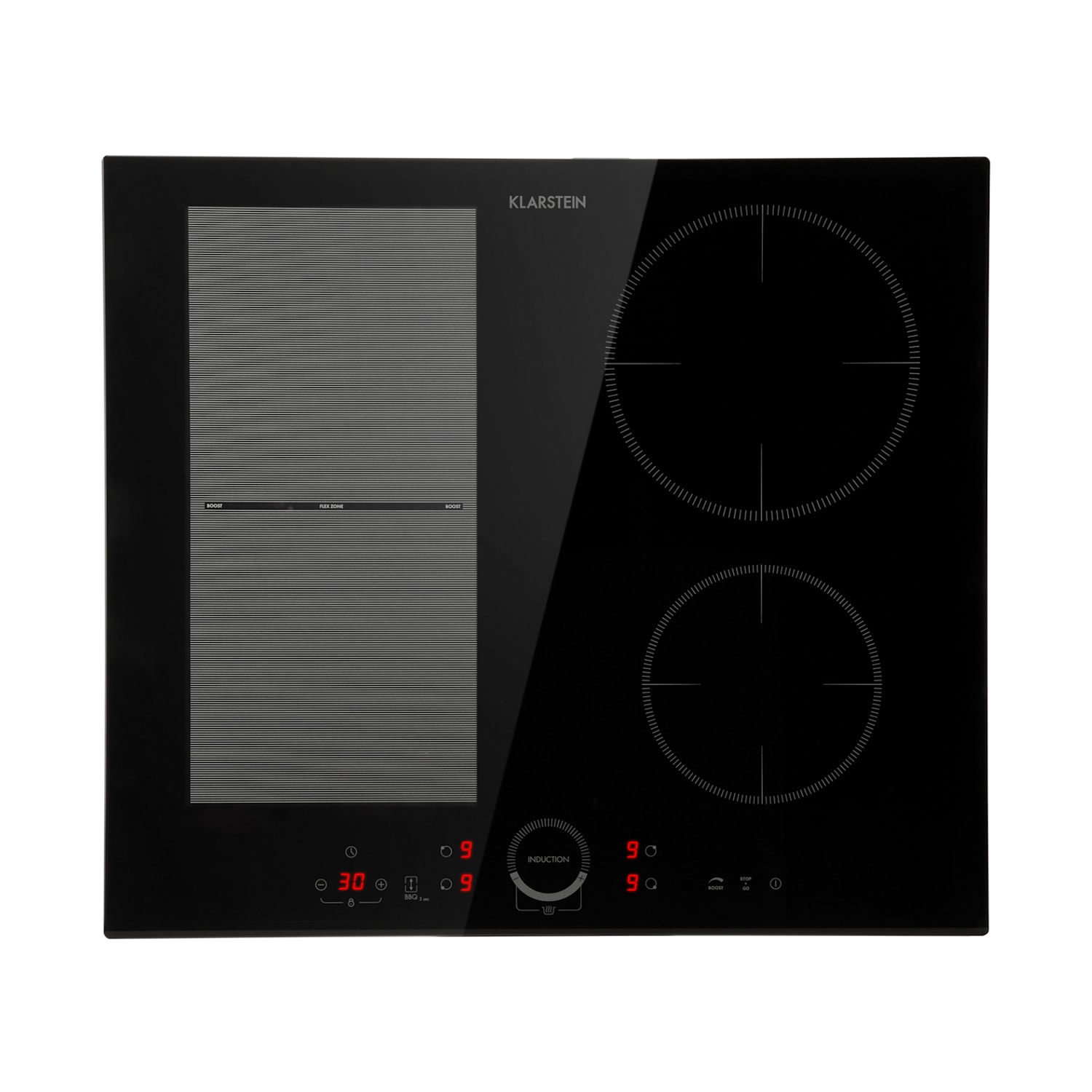 Delicatessa 60 Hybrid Placa de indução integrada Autark 4 zonas 7000W vitrocerâmica Hybrid | 60 cm | Preto