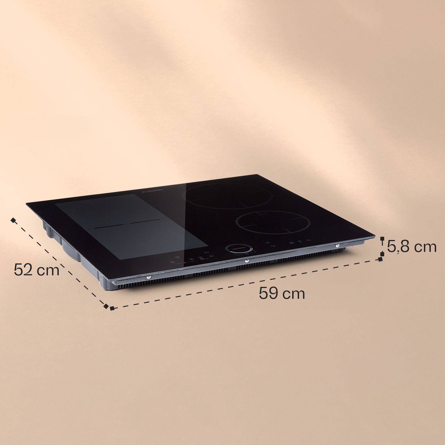 Placa de cocción híbrida Delicatessa 60 inducción Autark 4 zonas 7000W vitrocerámica 