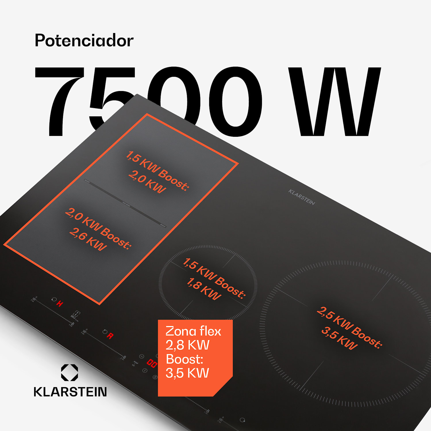 Placa de inducción Delicatessa 77 4 zonas 7000W vitrocerámica 