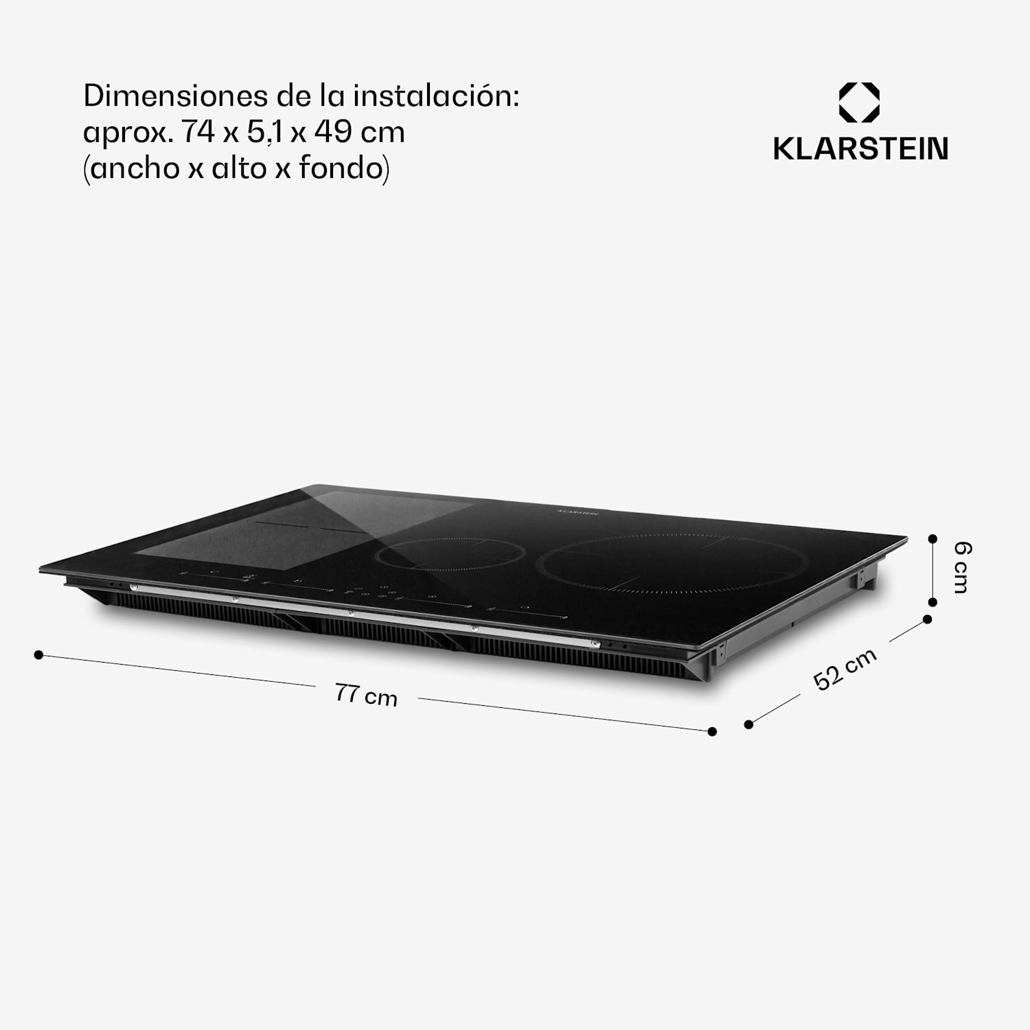 Placa de inducción Delicatessa 77 4 zonas 7000W vitrocerámica 