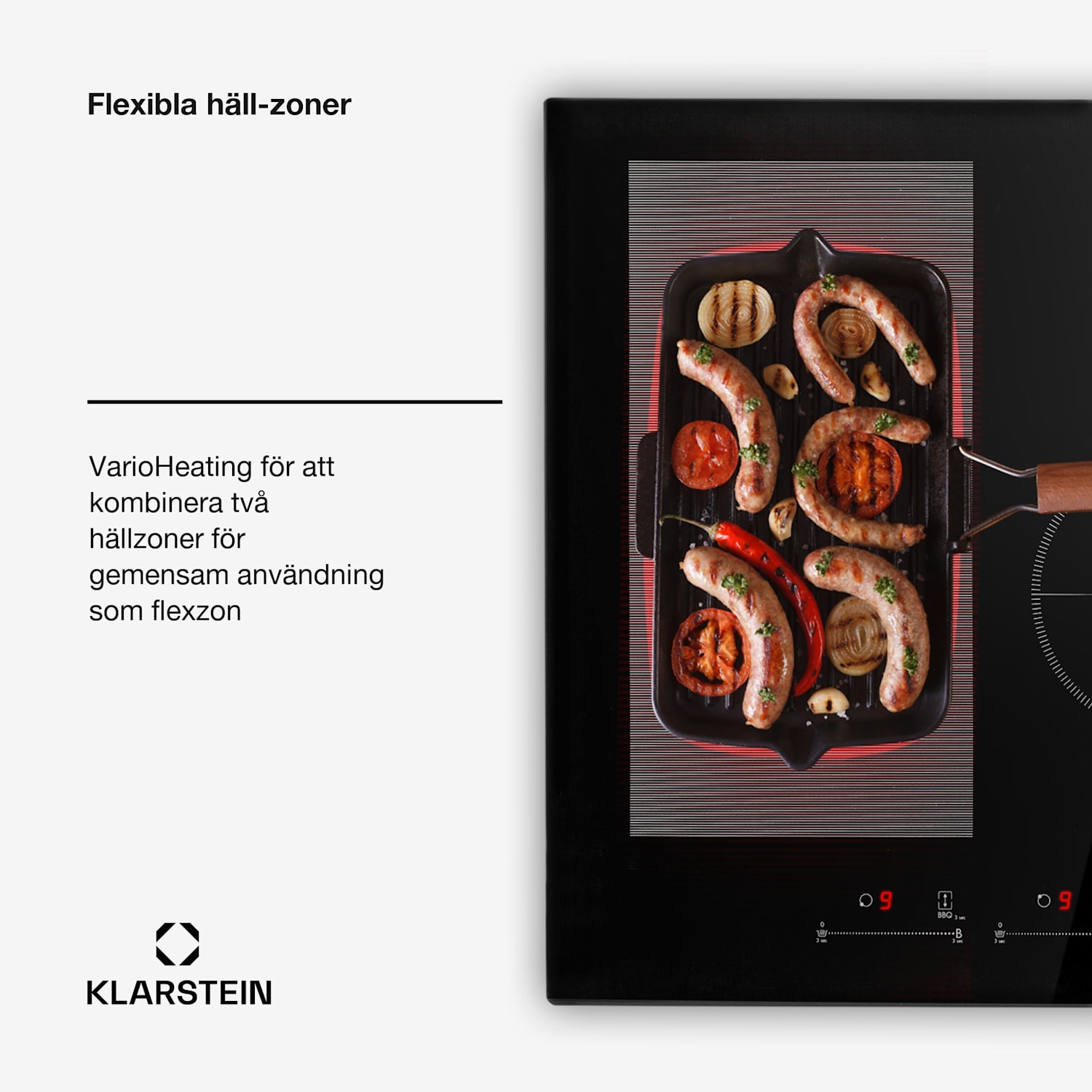 Delicatessa 77 Hybrid Inbyggnadshäll induktion 4 zoner 7000W glaskeramik 